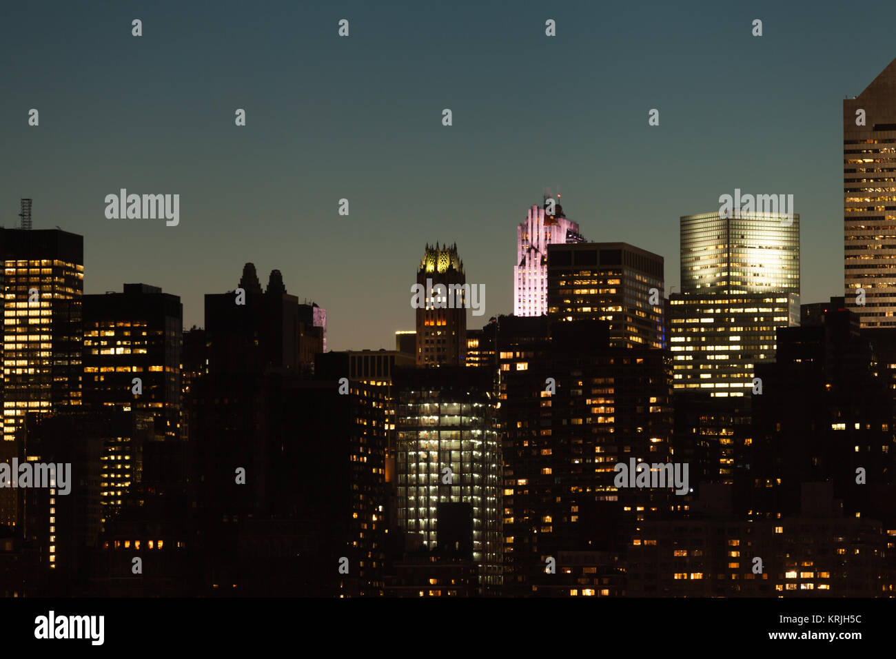 Manhattan skyline during twilight in New York City Stock Photo - Alamy