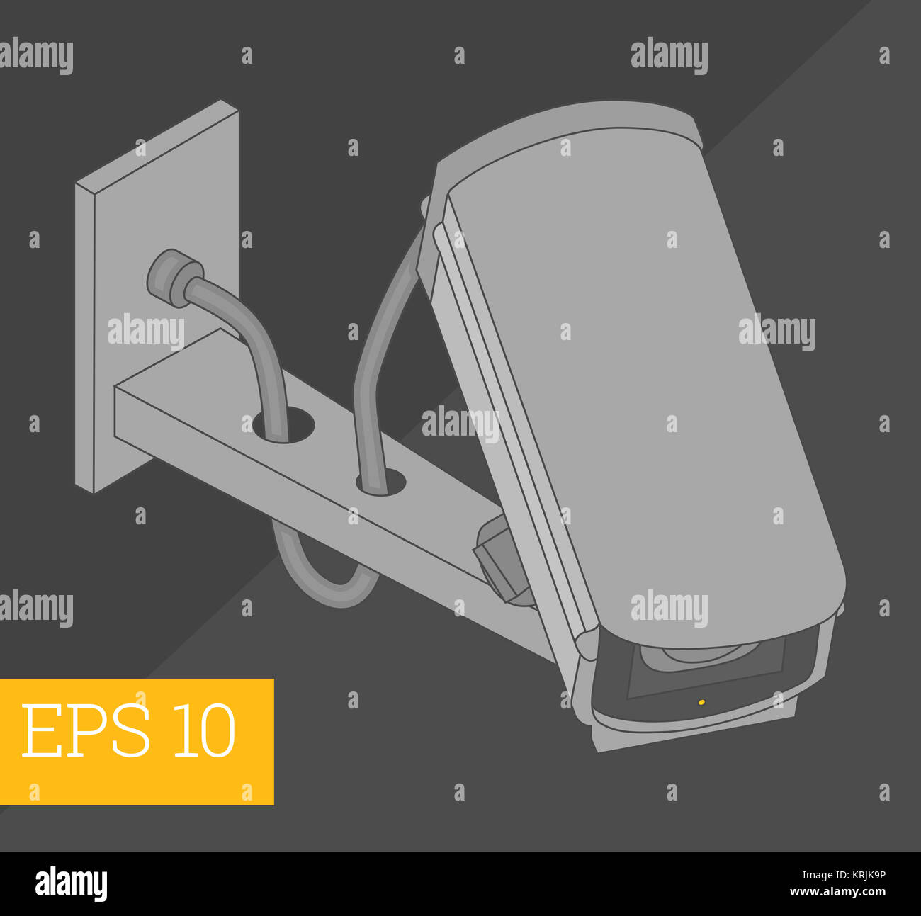 security camera isometric vector illustration Stock Photo - Alamy