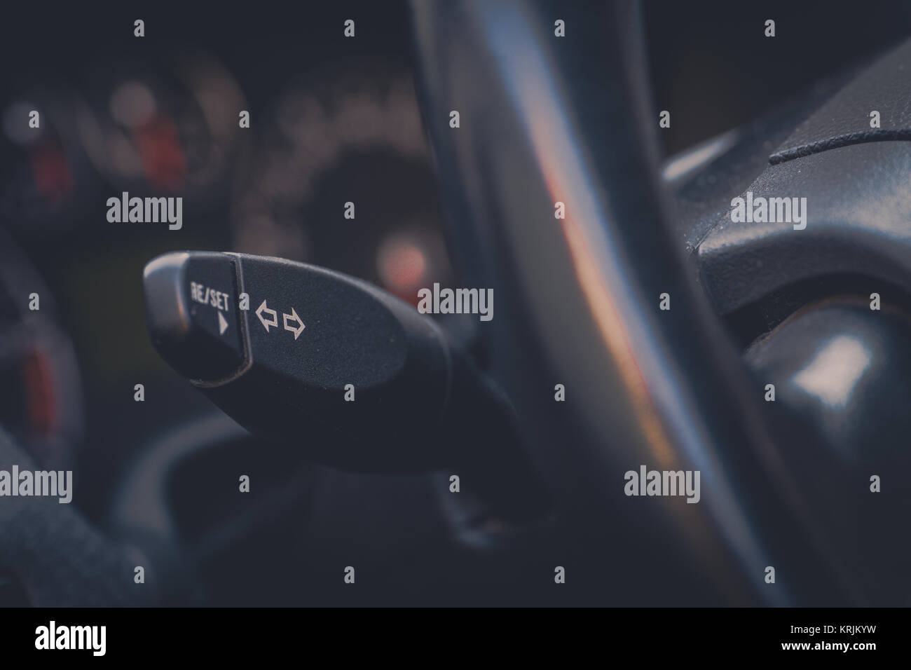 Car turn signal lever Stock Photo Alamy