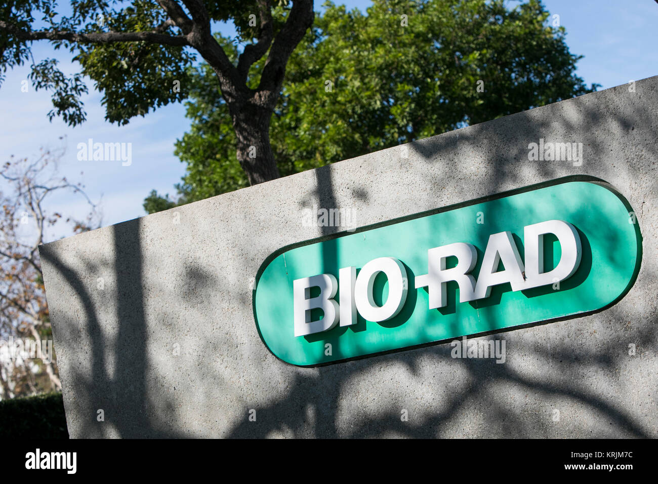 A logo sign outside of a facility occupied by Bio-Rad Laboratories, Inc.,  in Irvine, California on December 9, 2017 Stock Photo - Alamy