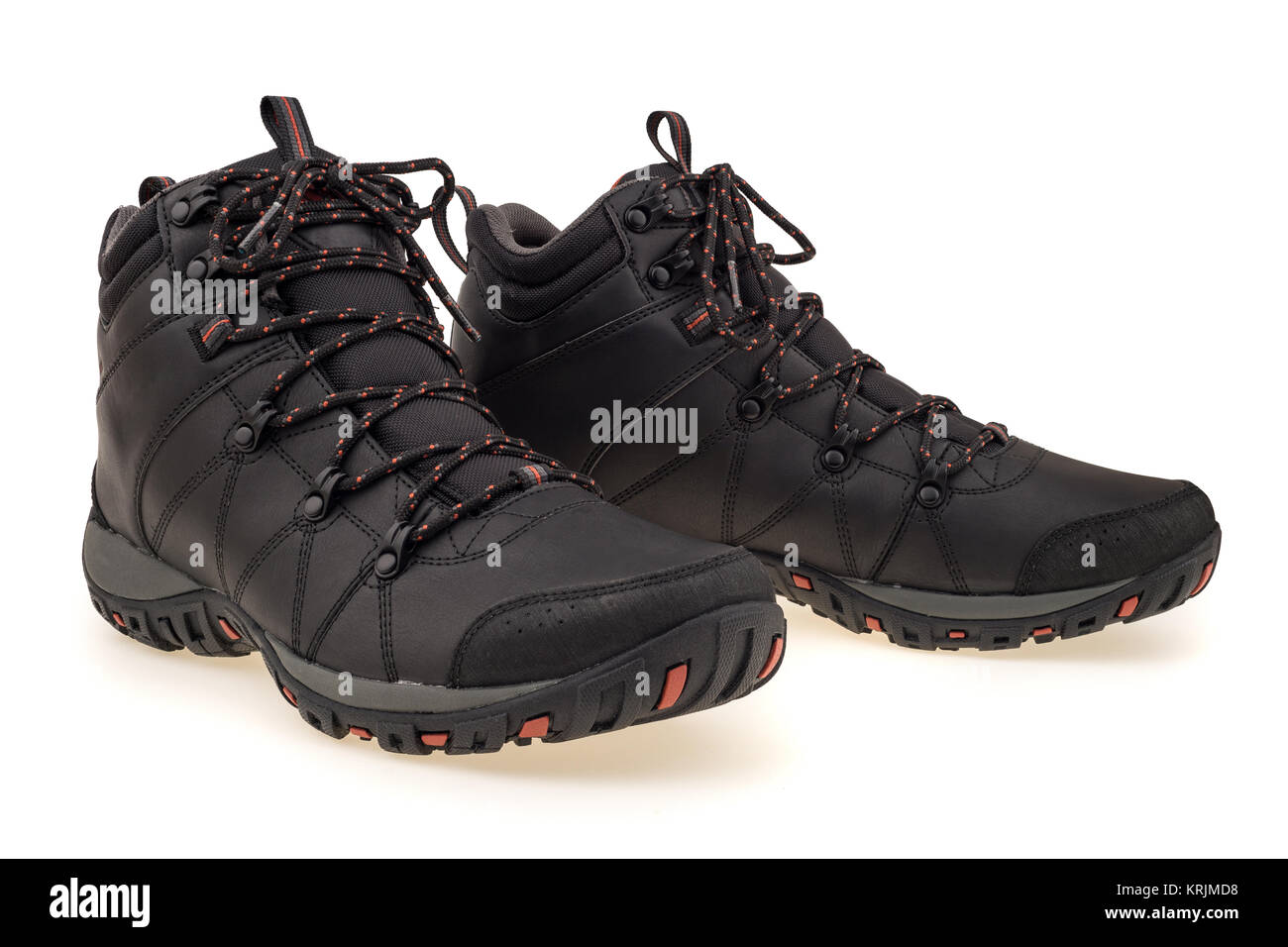 A pair of new hiking boots on white background Stock Photo - Alamy
