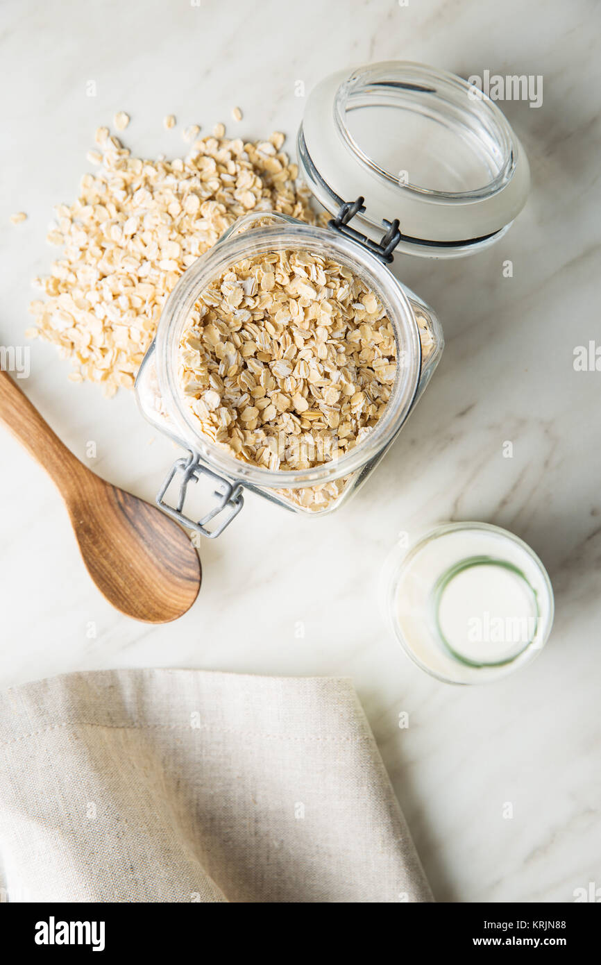 Dry rolled oatmeal Stock Photo Alamy