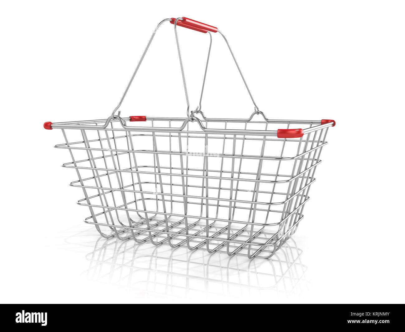 Steel wire shopping basket Stock Photo Alamy