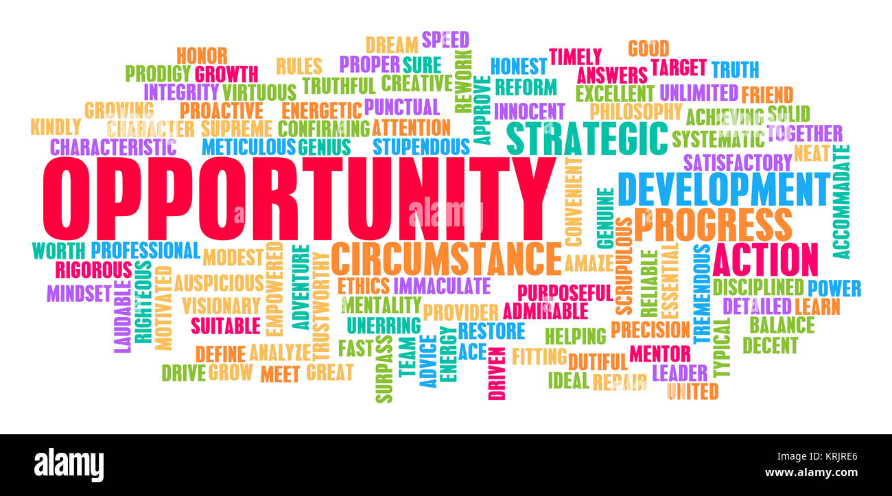 Opportunity Word Cloud Concept Stock Photo Alamy