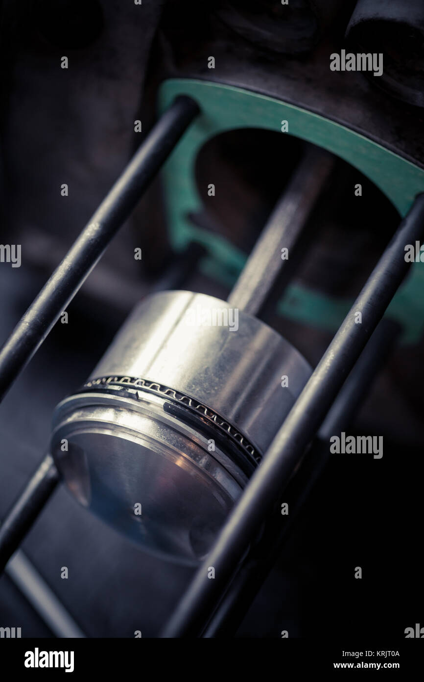 Motorcycle piston detail Stock Photo Alamy