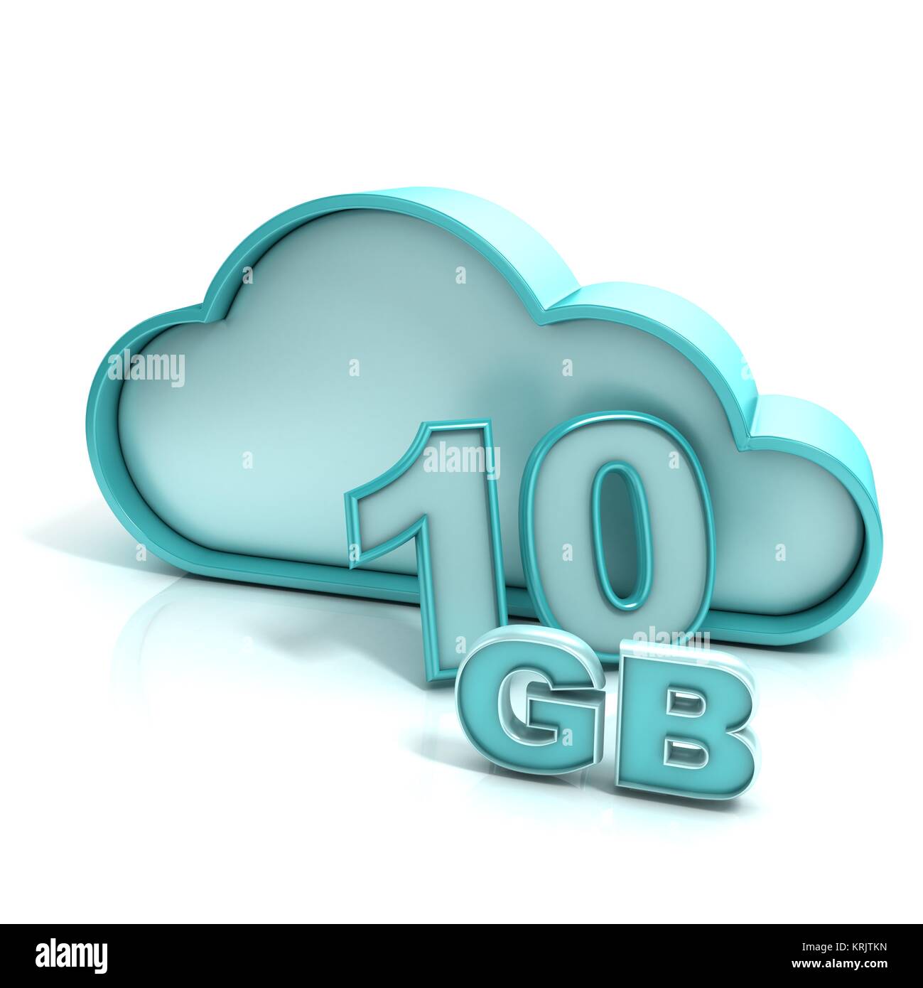 Cloud computing and database. 10 GB capacity Stock Photo - Alamy