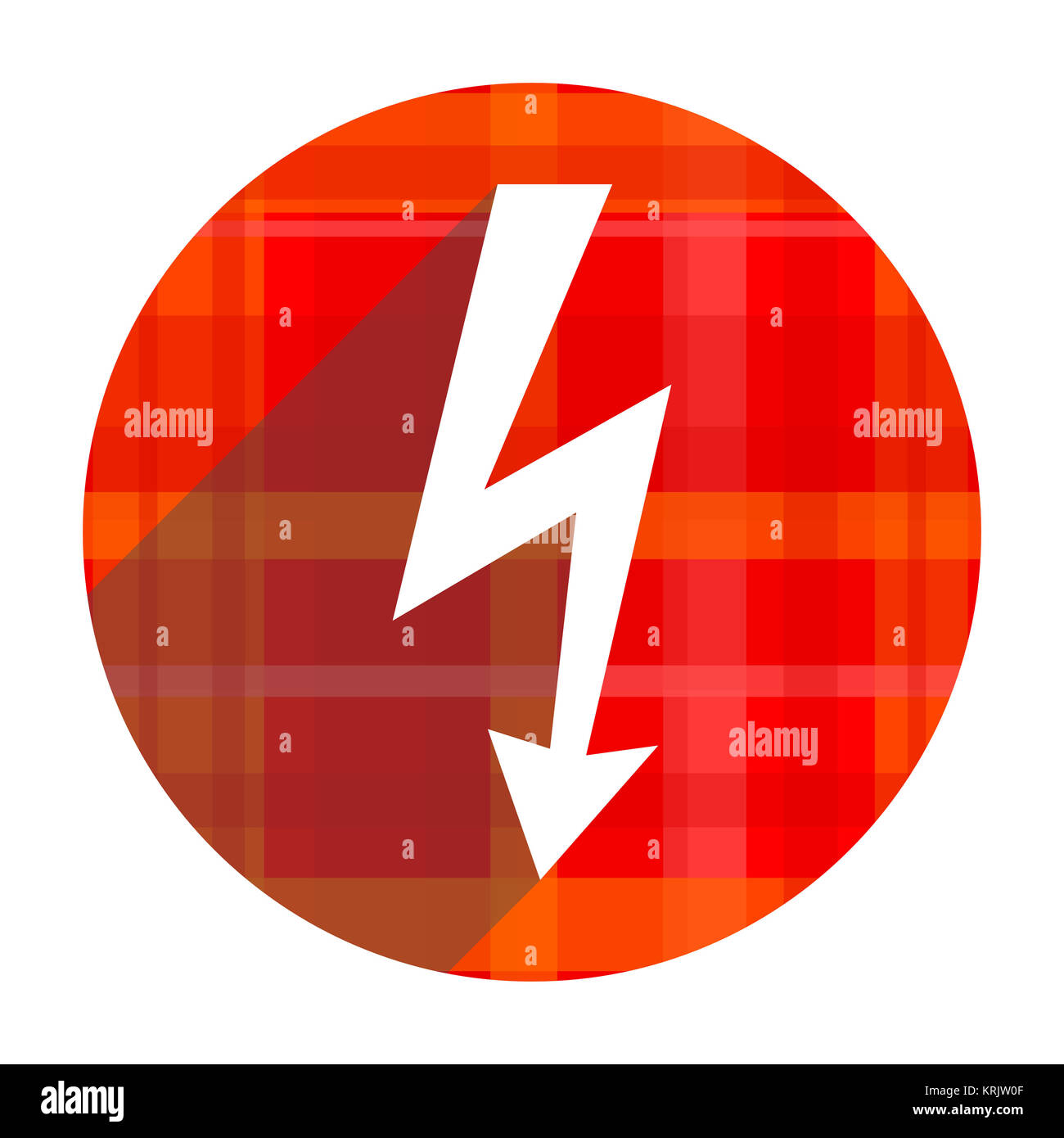 bolt red flat icon isolated Stock Photo