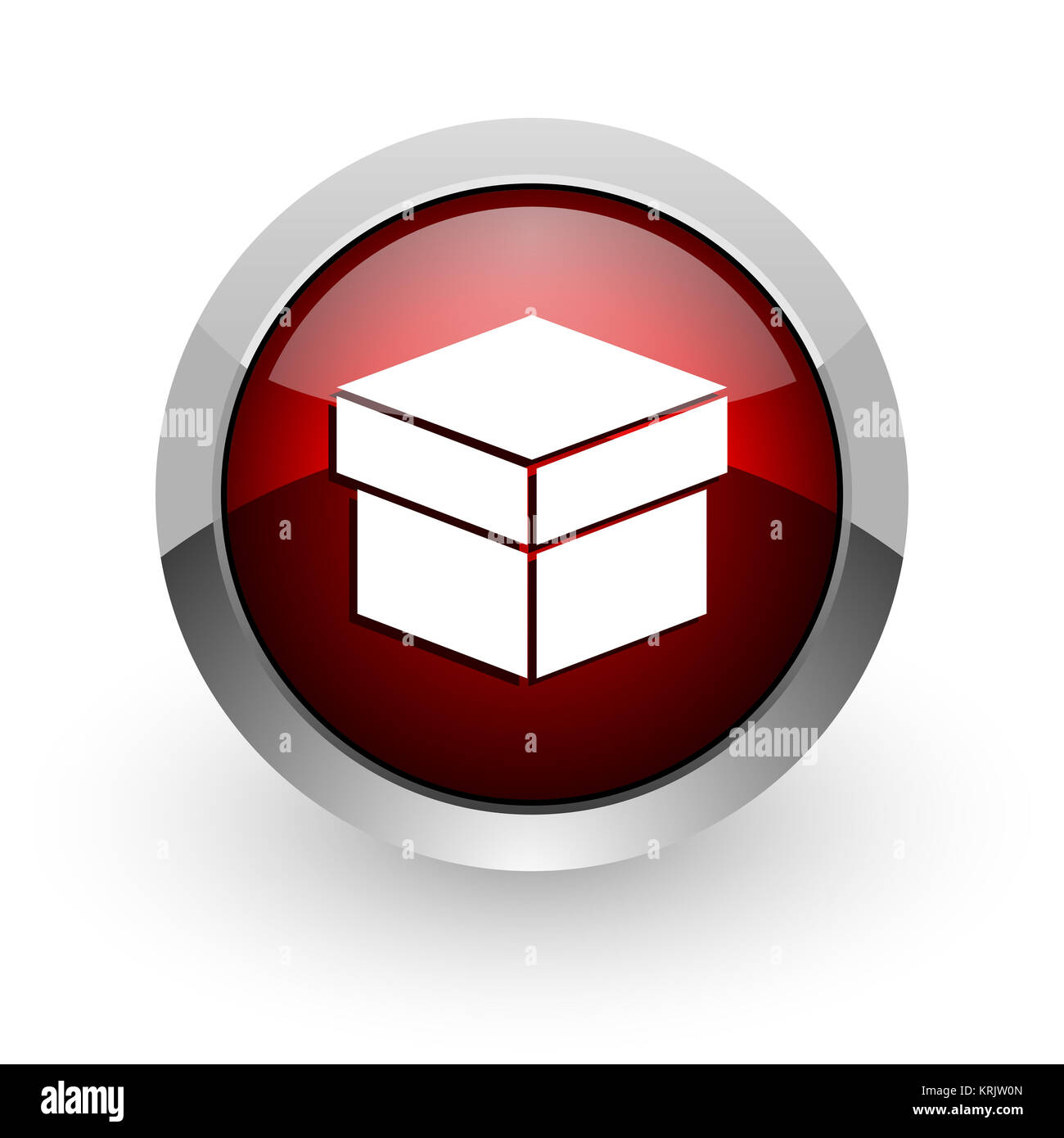 box red circle web glossy icon Stock Photo - Alamy