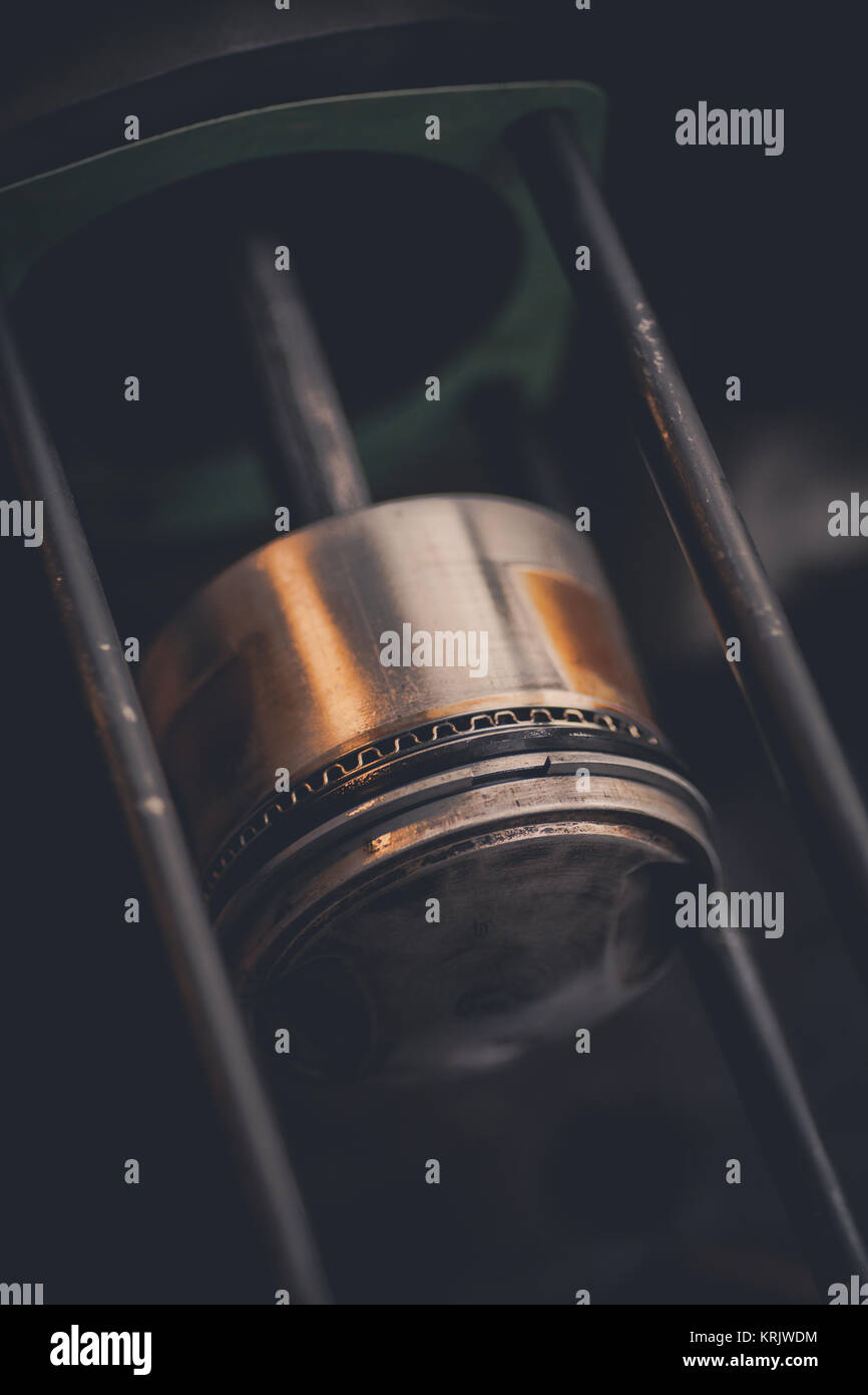 Motorcycle piston detail Stock Photo Alamy