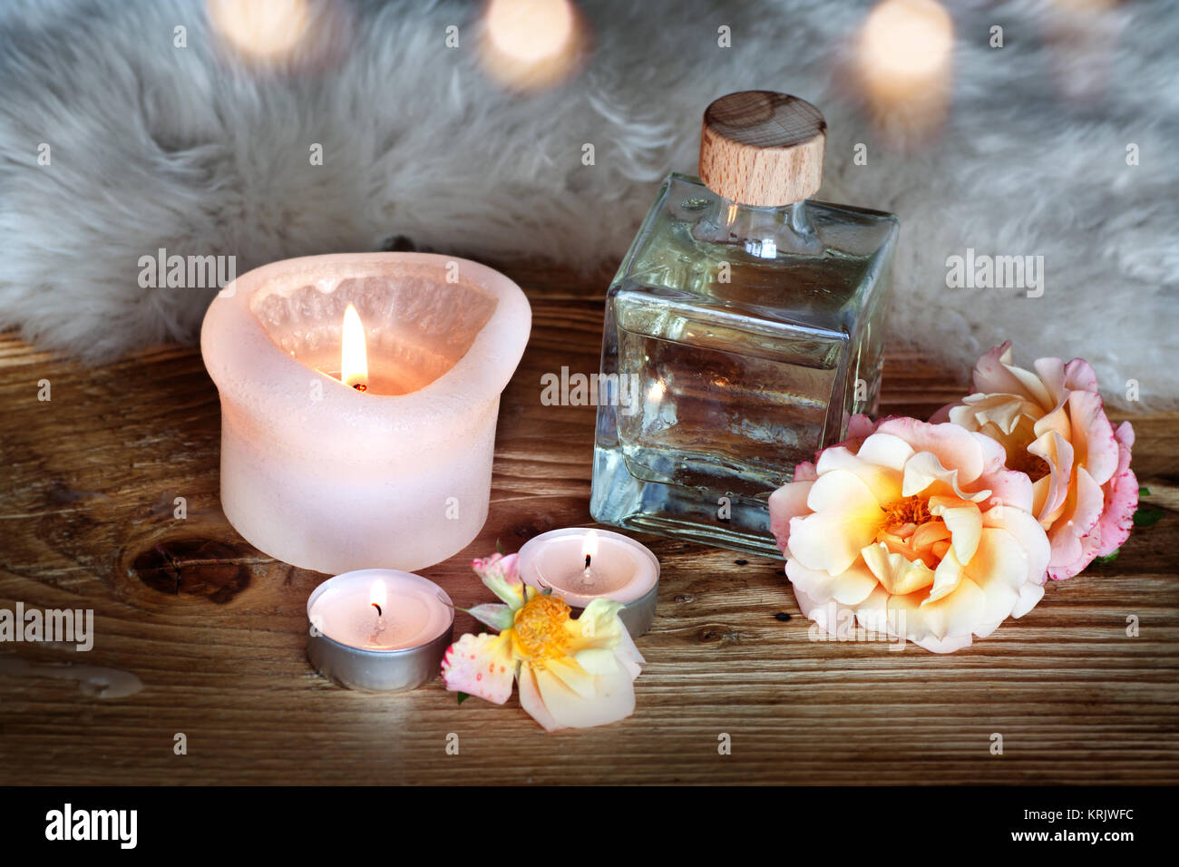 spa decoration with aromatic oil Stock Photo