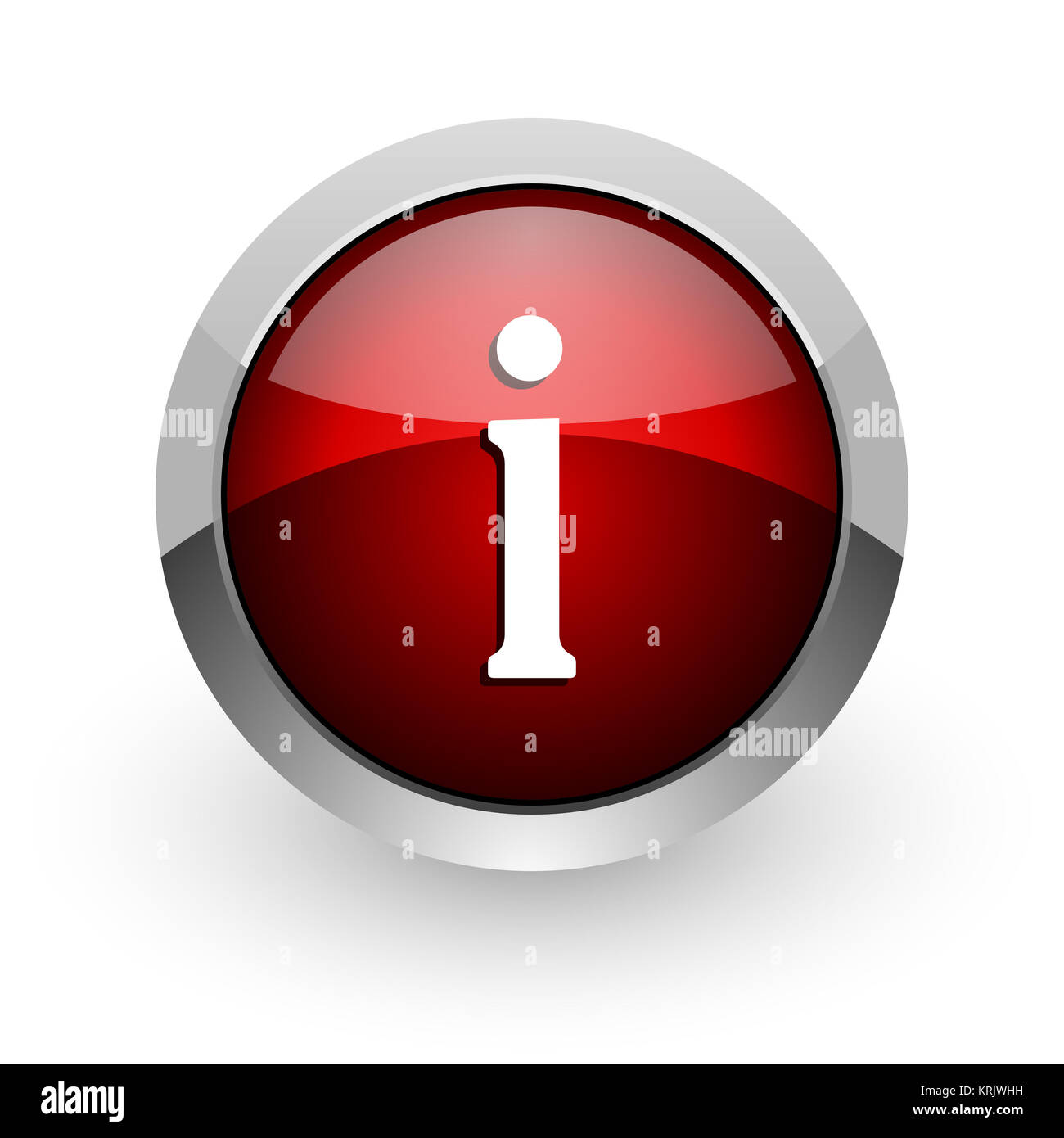 information red circle web glossy icon Stock Photo - Alamy