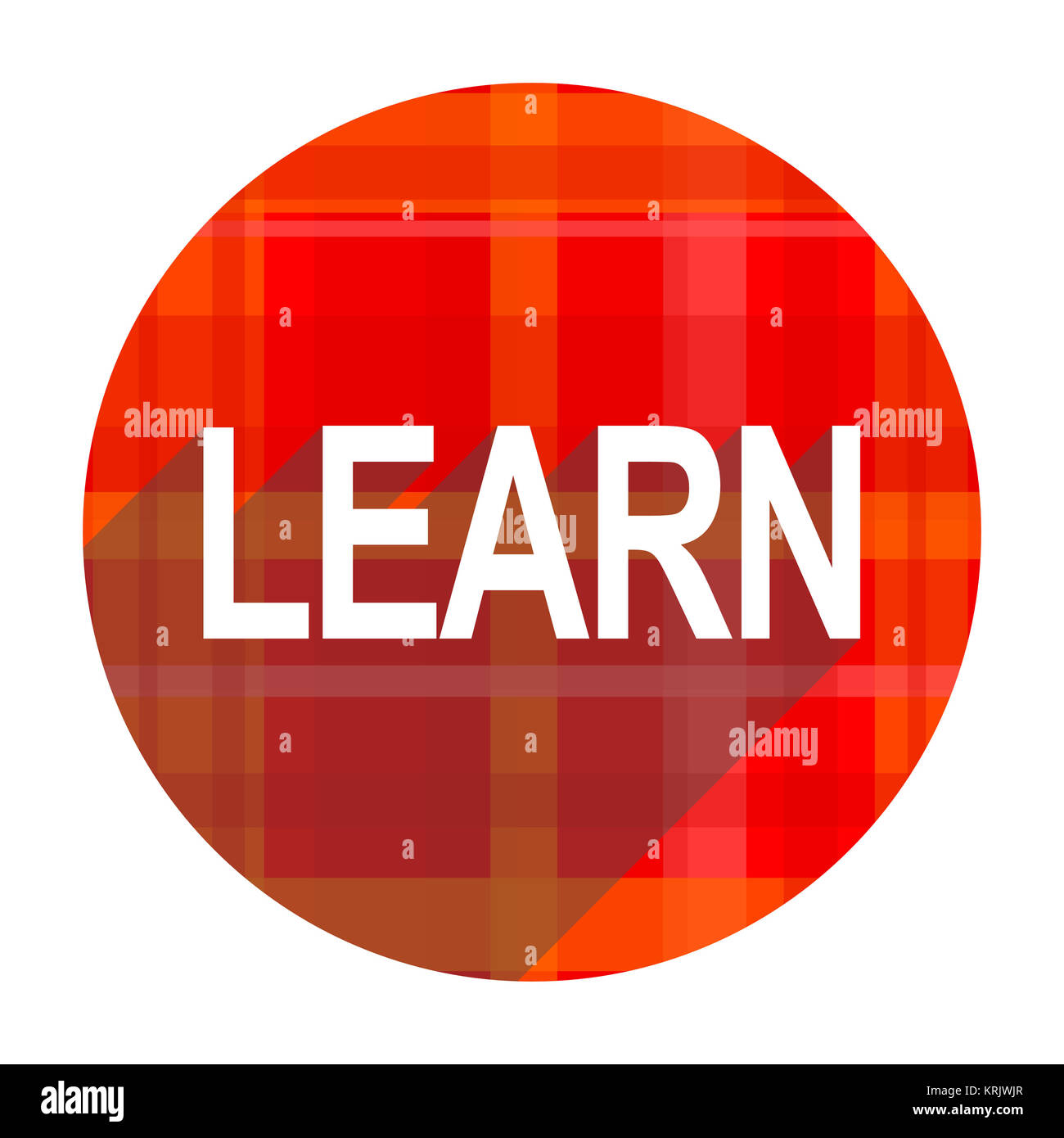 learn red flat icon isolated Stock Photo - Alamy