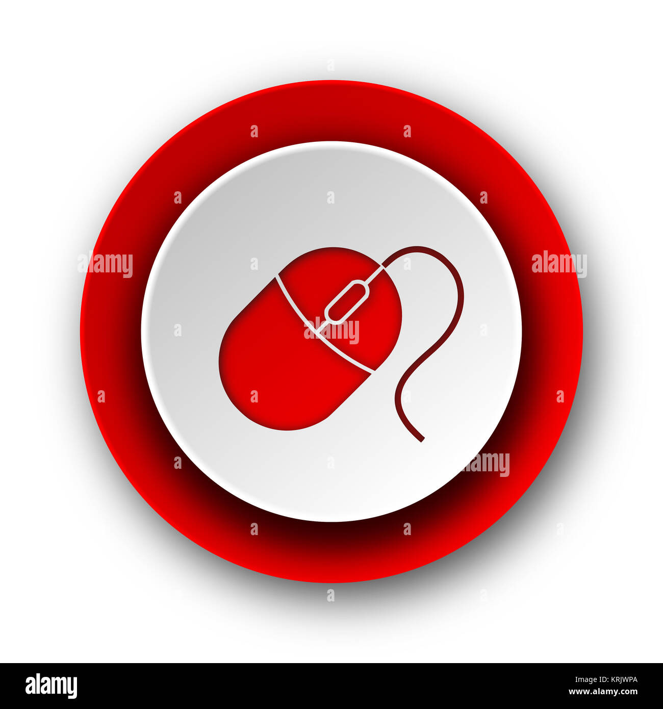 mouse red modern web icon on white background Stock Photo - Alamy
