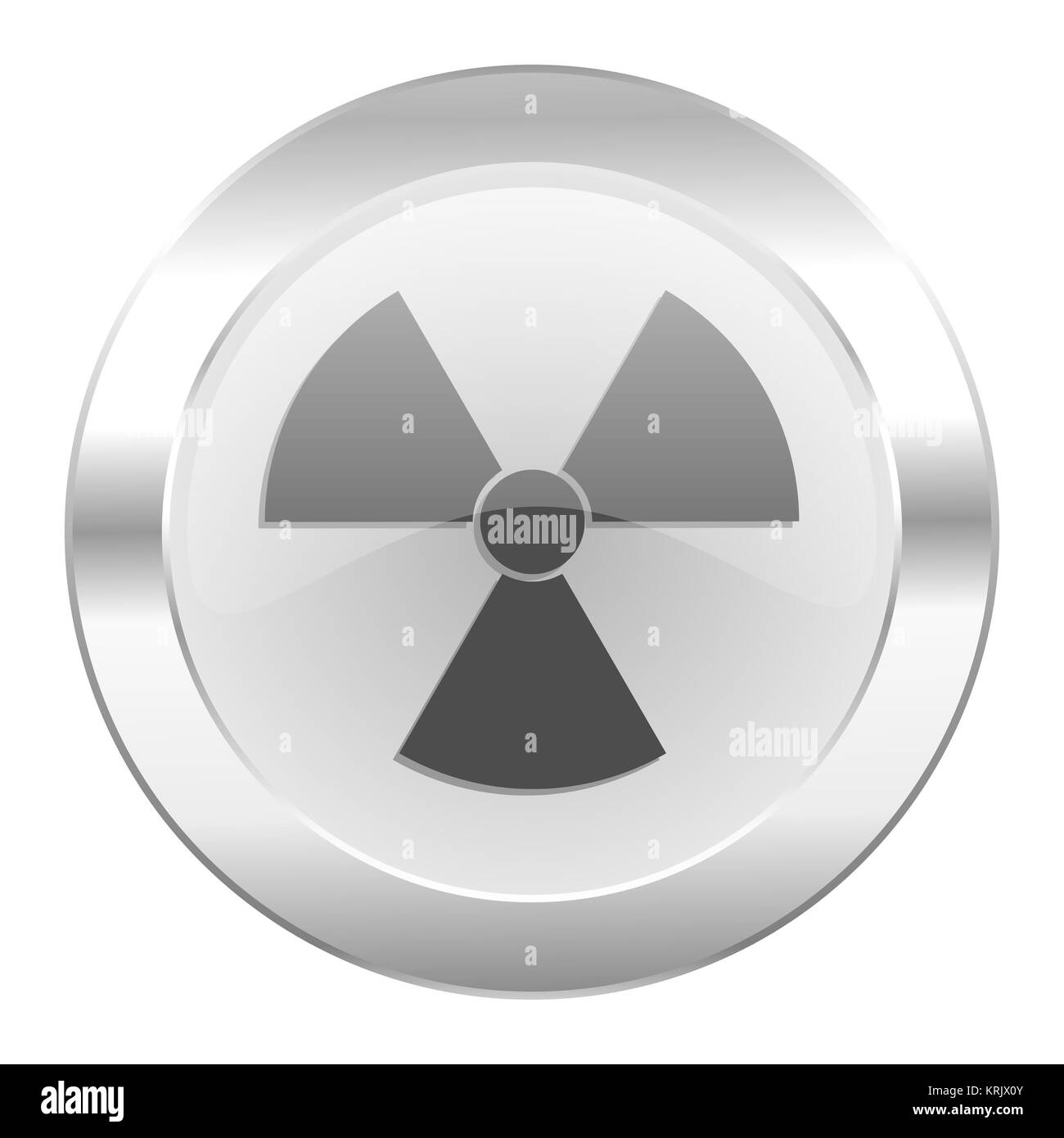 radiation chrome web icon isolated Stock Photo