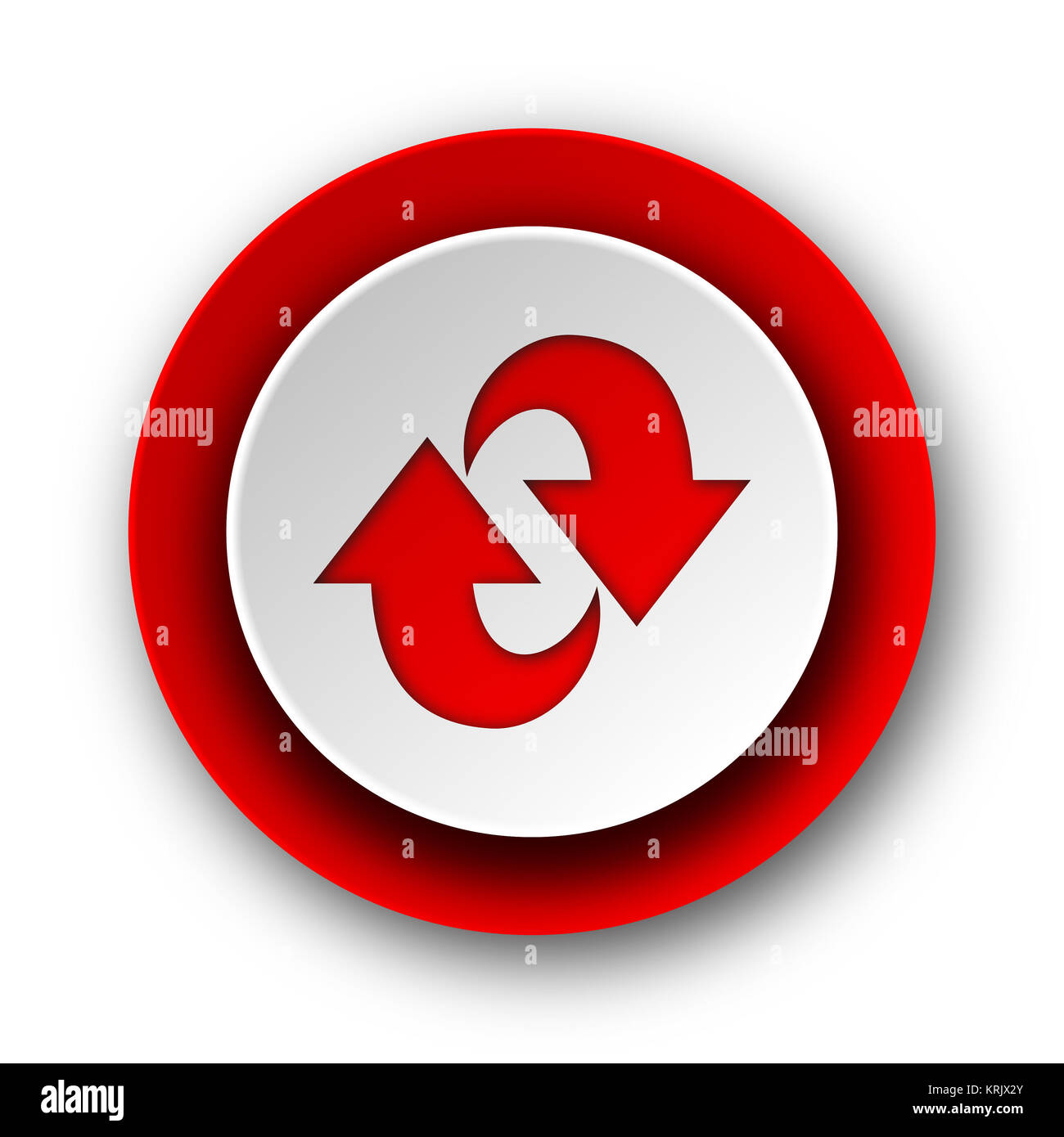 rotation red modern web icon on white background Stock Photo - Alamy