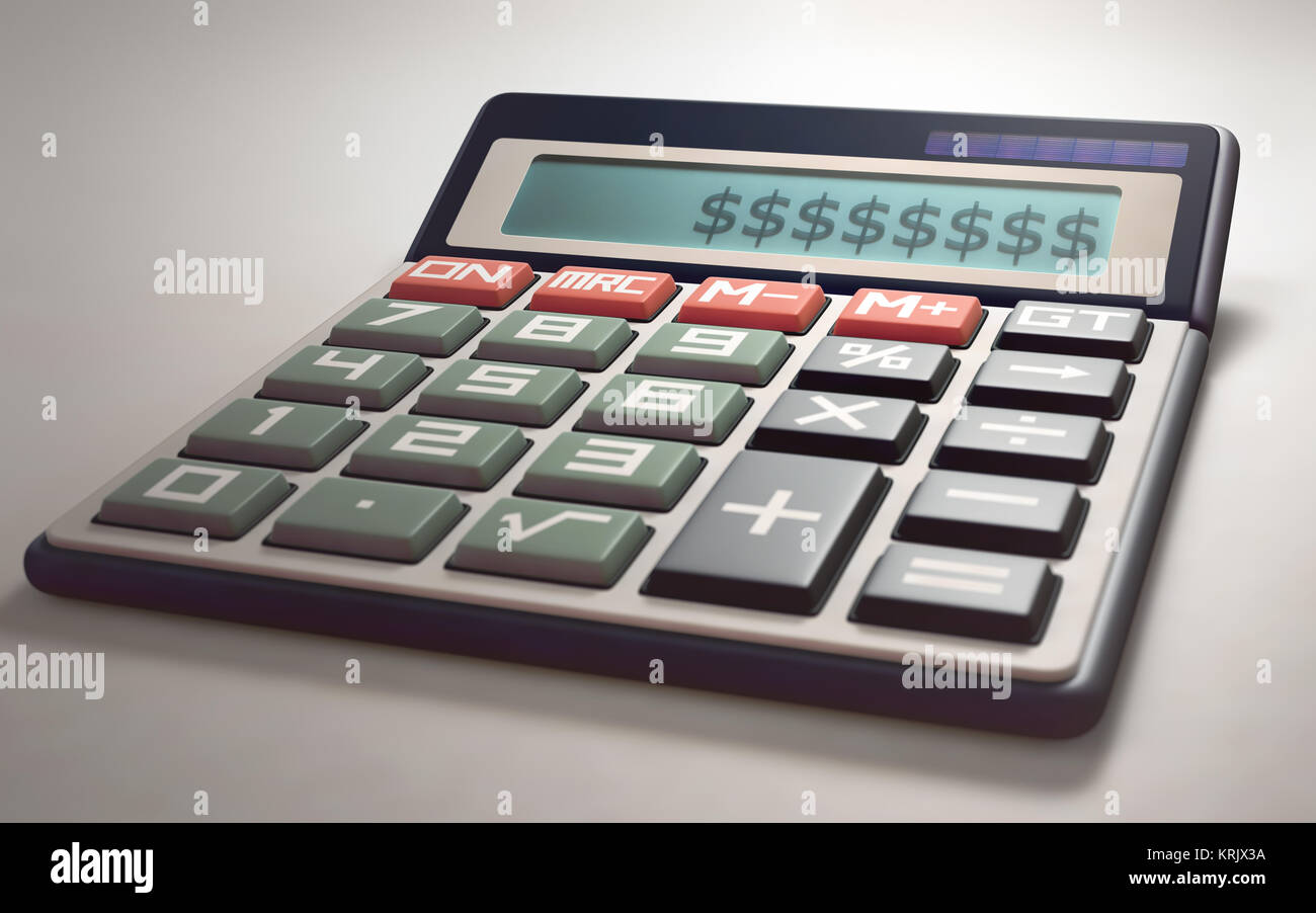 Calculate Money Gains and Losses Stock Photo