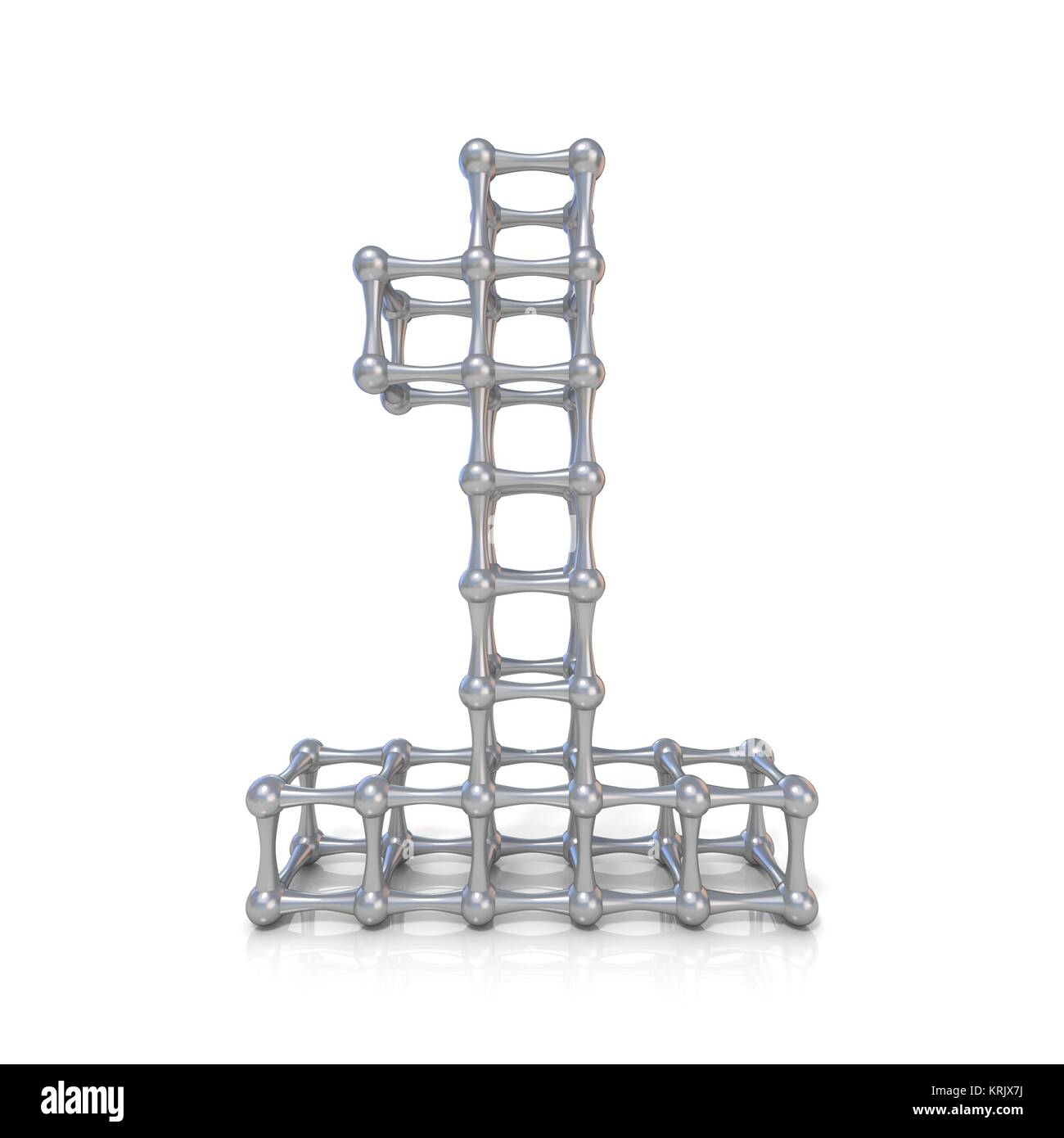 Metal Lattice Digit Number ONE 1 3D Stock Photo Alamy
