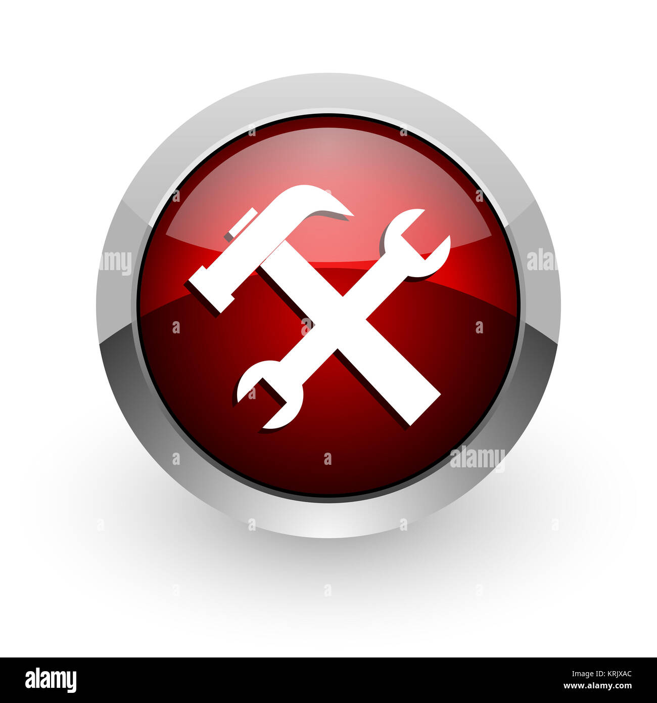Red button settings Cut Out Stock Images & Pictures - Alamy