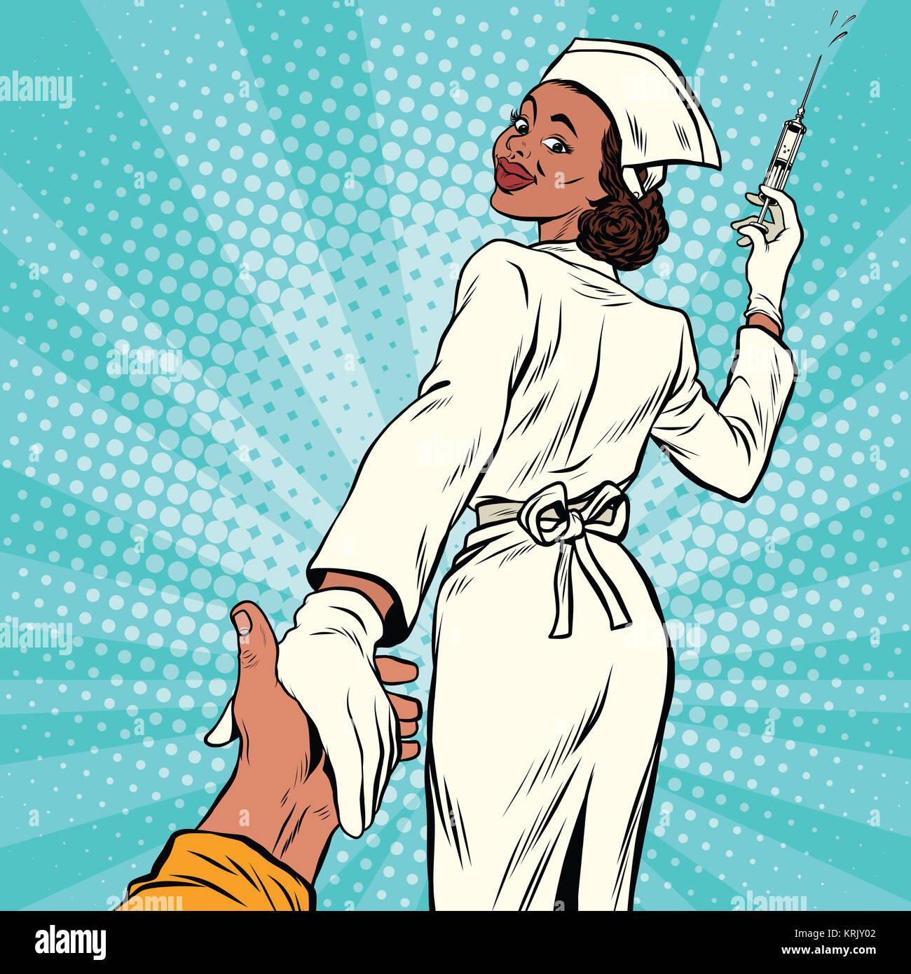 Retro nurse injection hi-res stock photography and images - Alamy