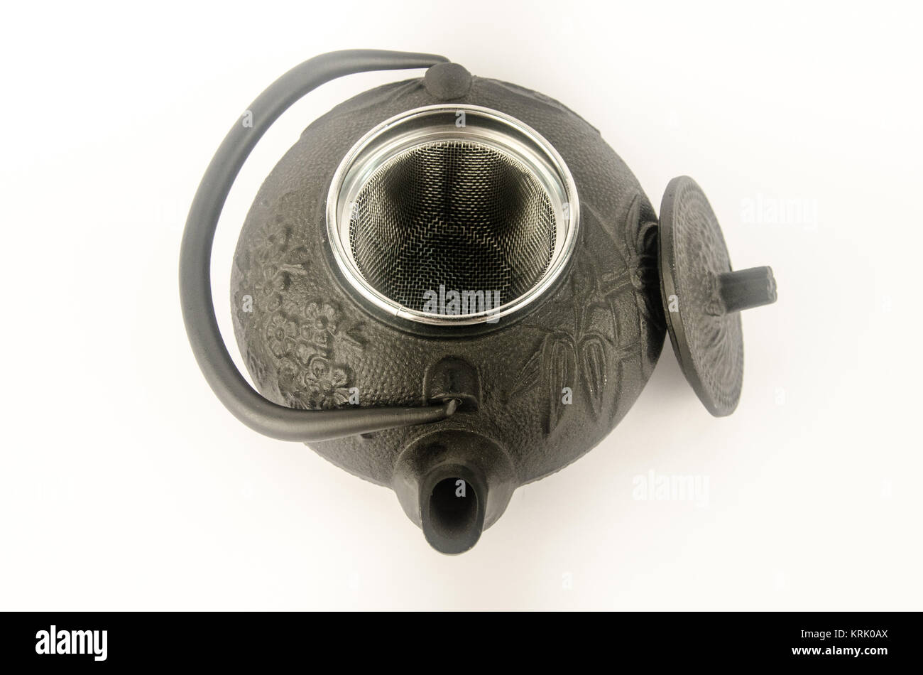 Black kettle for brewing tea Stock Photo Alamy