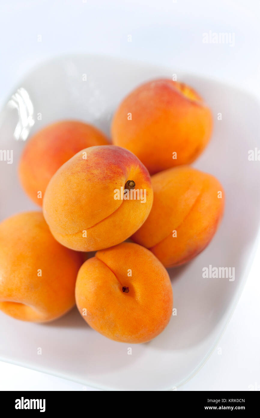 Apricots on a plate Stock Photo