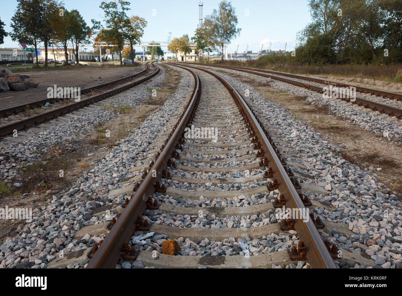 Multiple railroad tracks Stock Photo Alamy