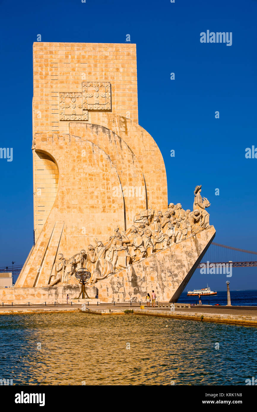 Monument to the Discoveries in Belem Stock Photo