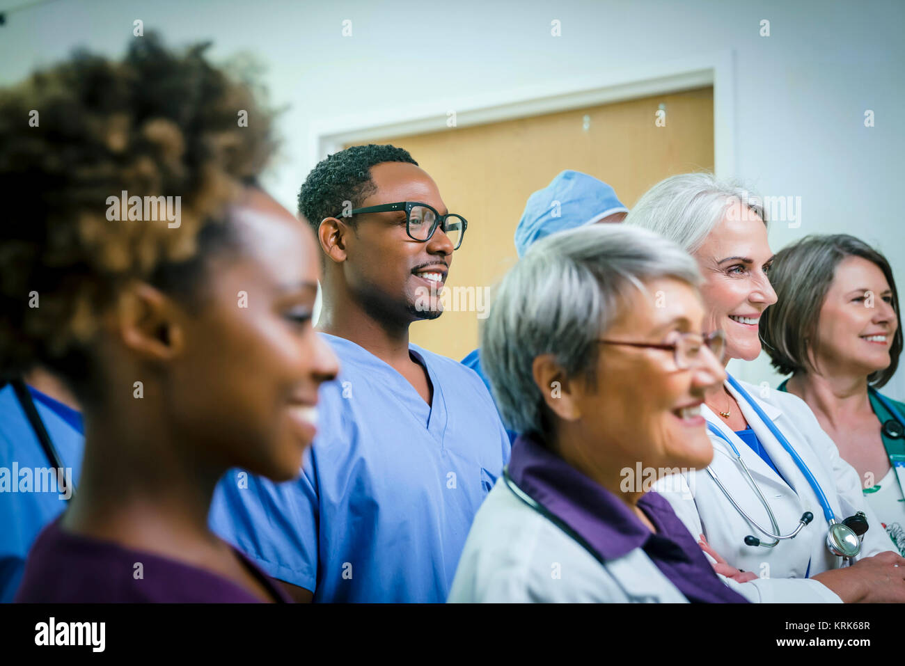 Portrait of smiling medical team Stock Photo