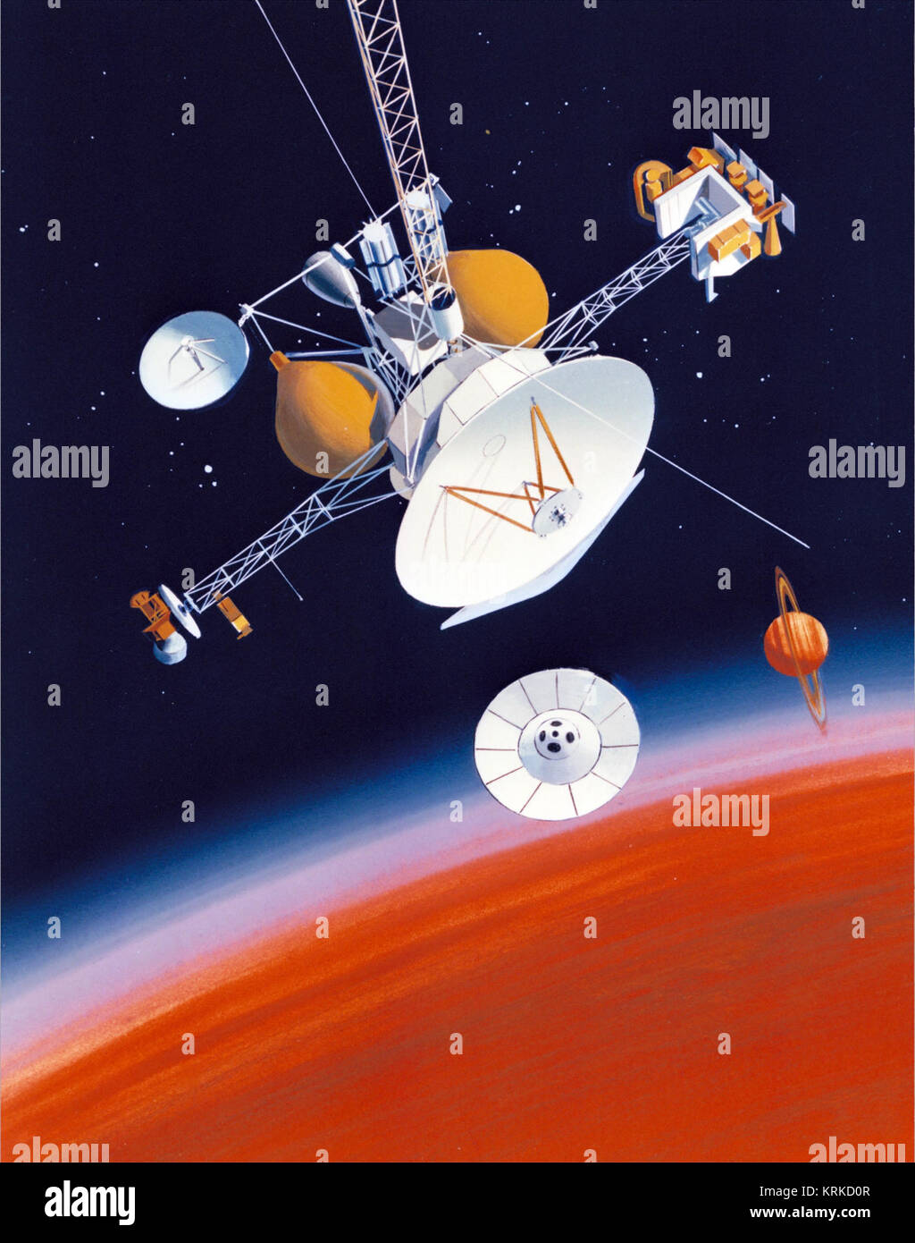 Cassini-Huygens planning status in 1988 Stock Photo