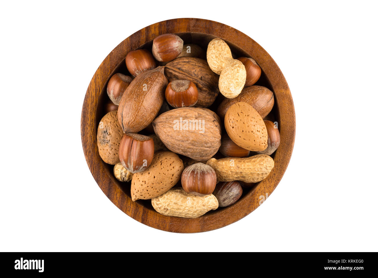 Mixed nuts in shells in a bowl Stock Photo Alamy