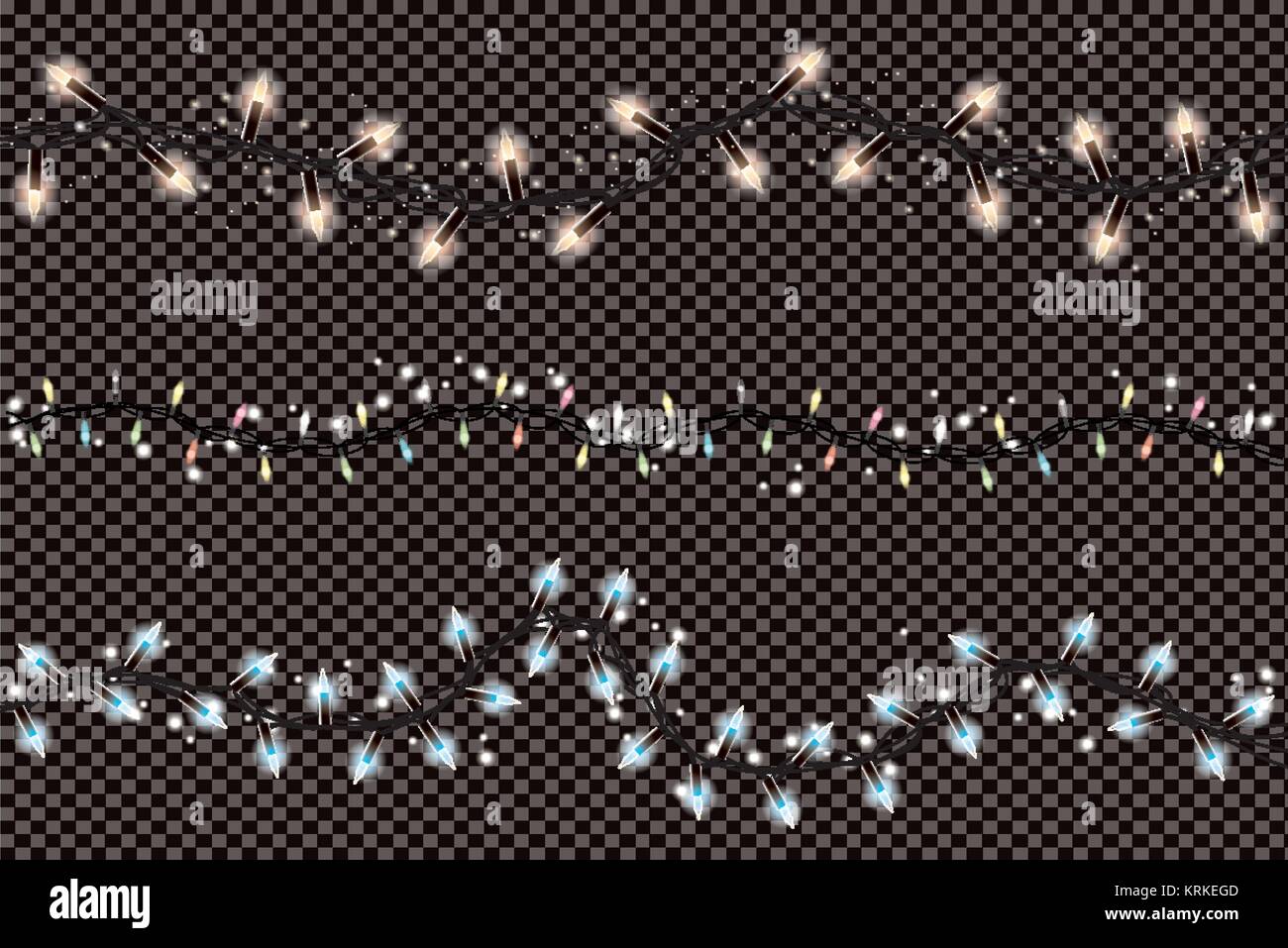 String Of White Christmas Lights Transparent Background