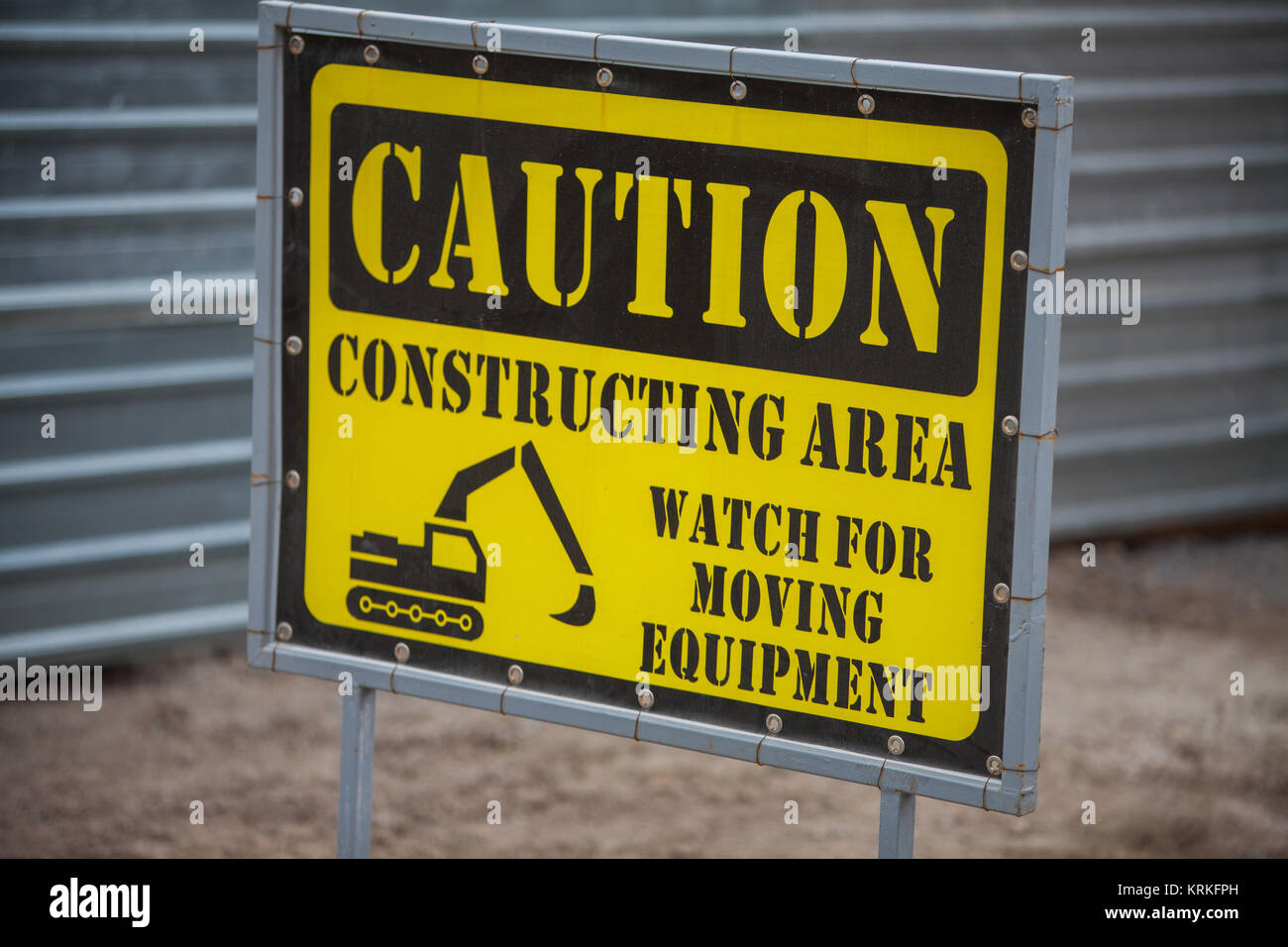 Construction site forbidden access Stock Photo