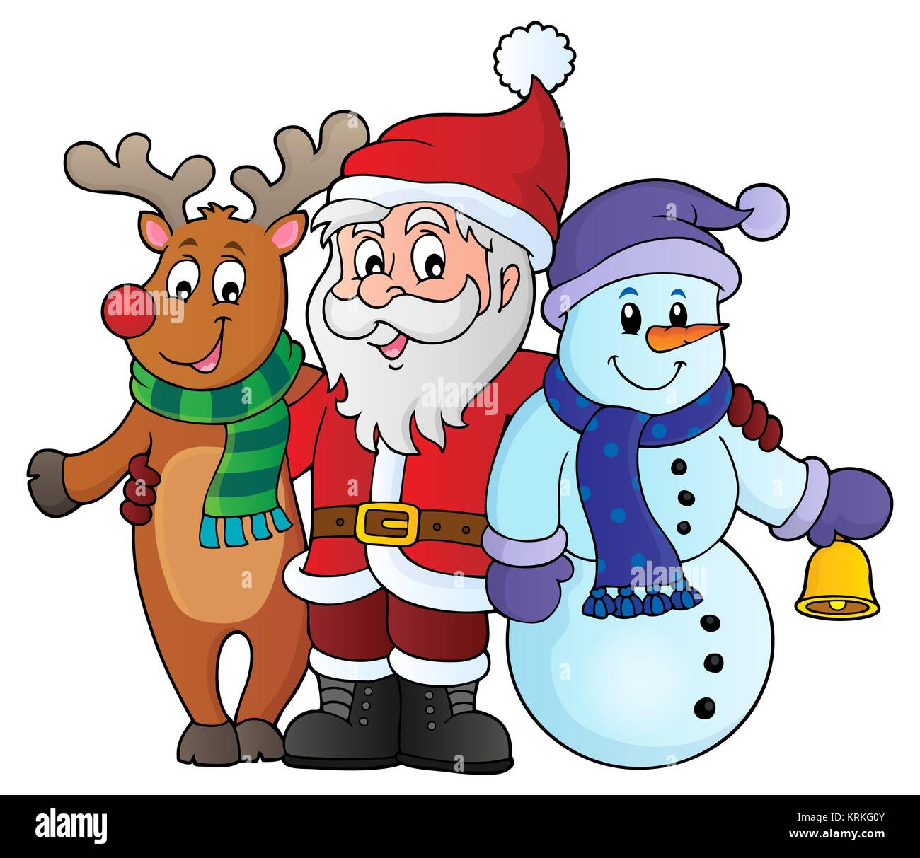 Christmas characters theme image 1 Stock Photo