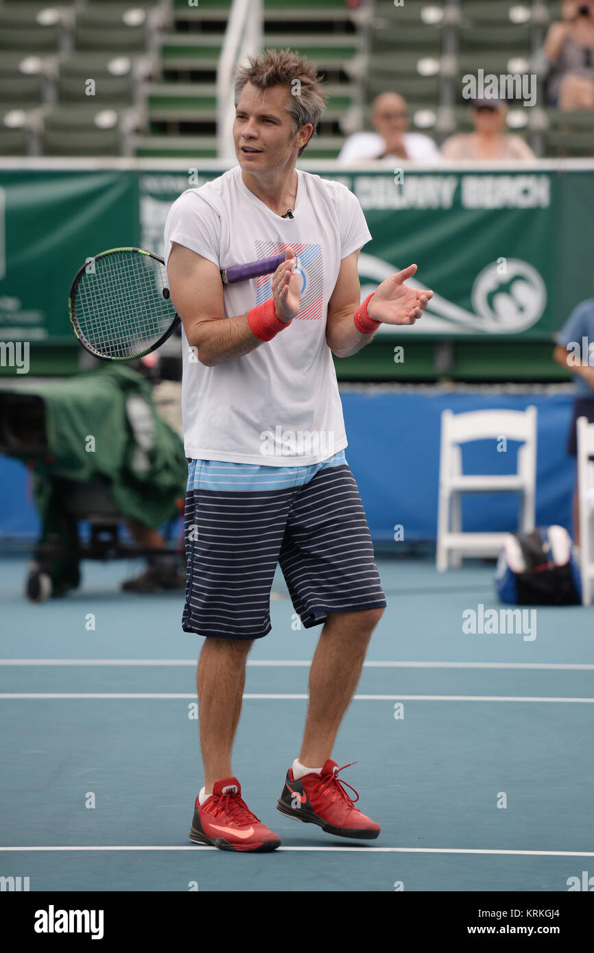 DELRAY BEACH, FL - NOVEMBER 21: Timothy Olyphant participates in The 26th  Annual Chris Evert/Raymond James Pro-Celebrity Tennis Classic at the Delray  Beach Tennis Center on November 21, 2015 in Delray Beach,