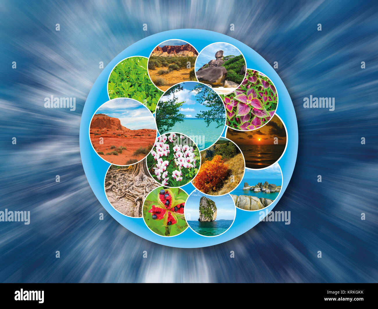 Collage on the theme of travel and tourism Stock Photo