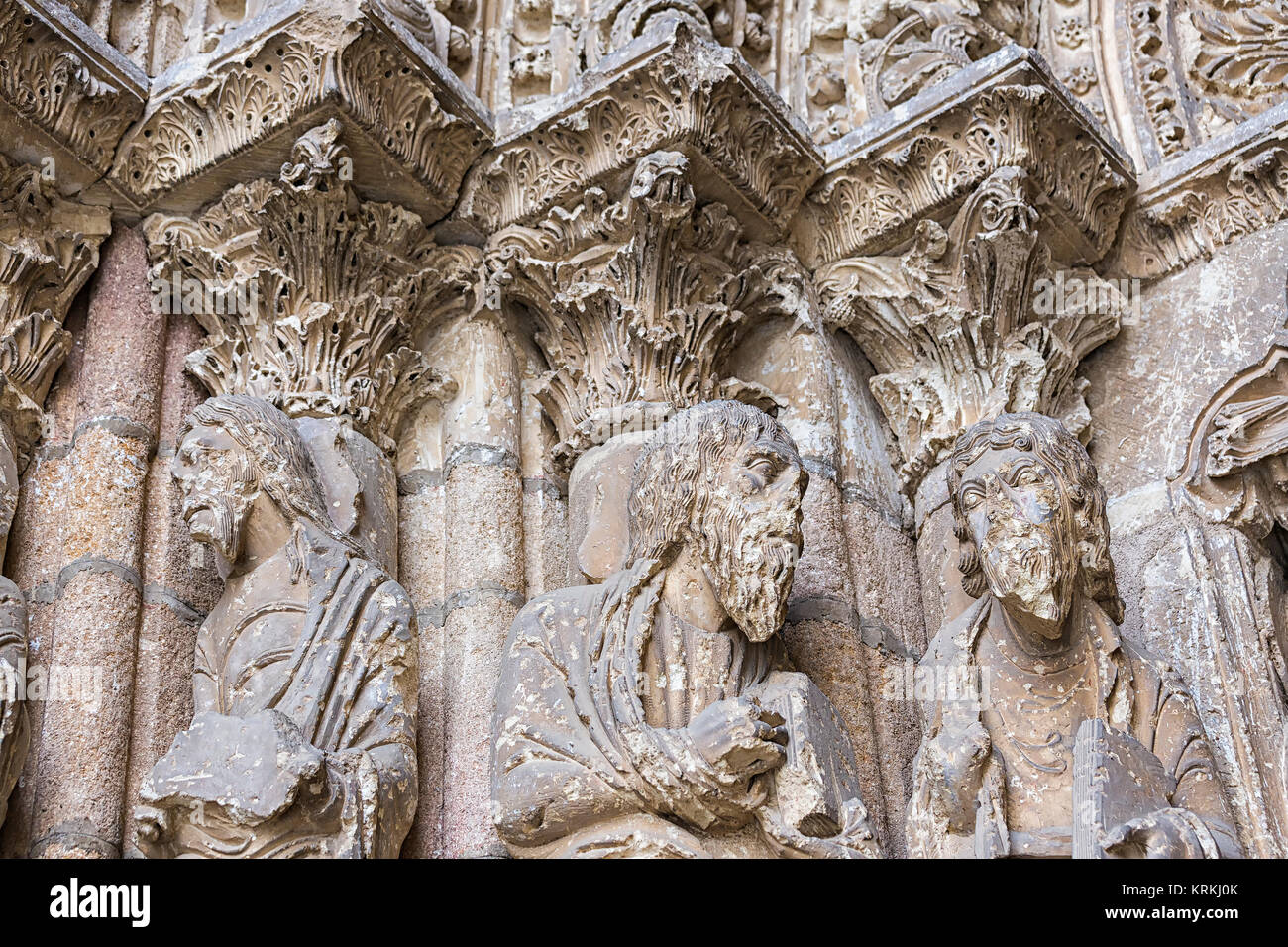 Romanesque basilica located in Avila. Spain. Stock Photo