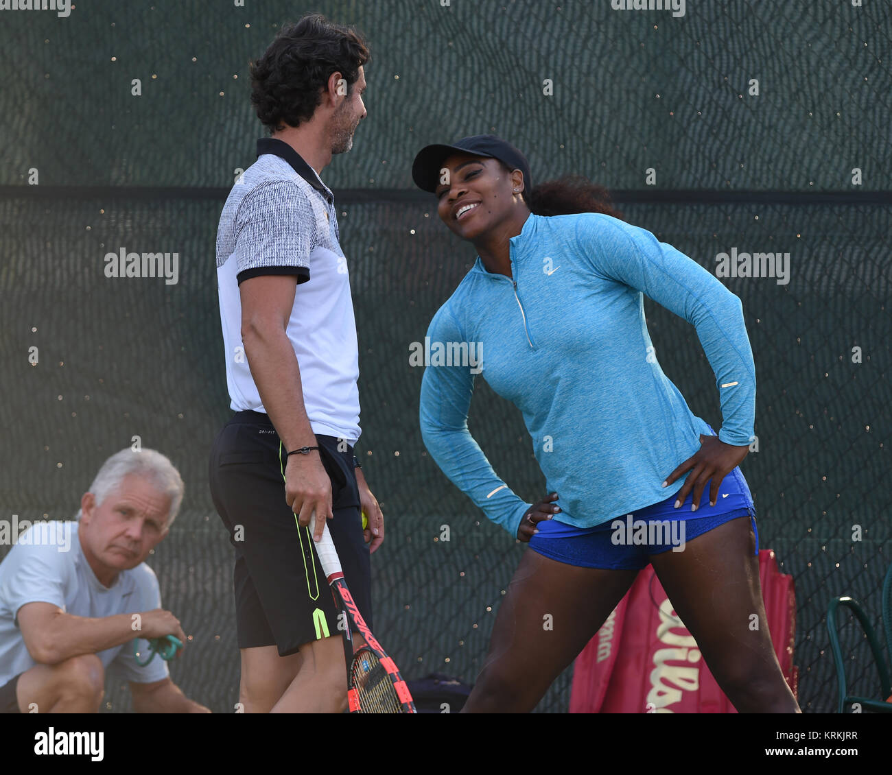 KEY BISCAYNE, FL APRIL 02 Serena Williams and boyfriend / coach