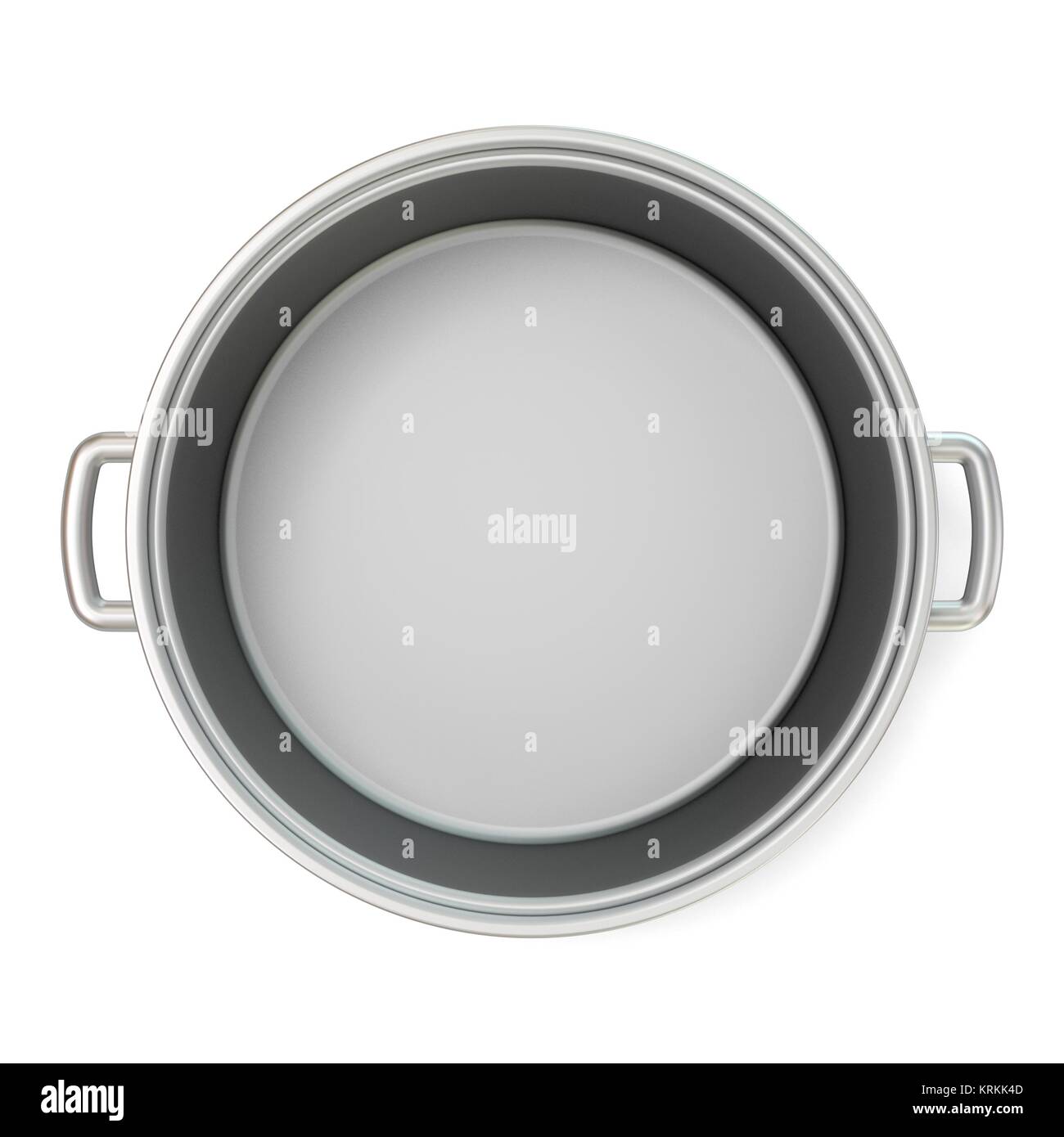 Empty cooking pot. Top view. 3D Stock Photo - Alamy