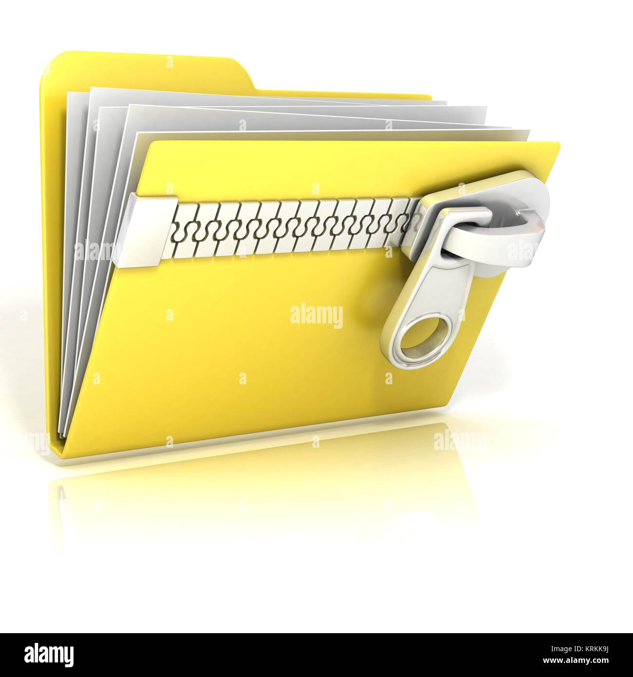 Zip, archive, compressed folder icon. 3D Stock Photo - Alamy