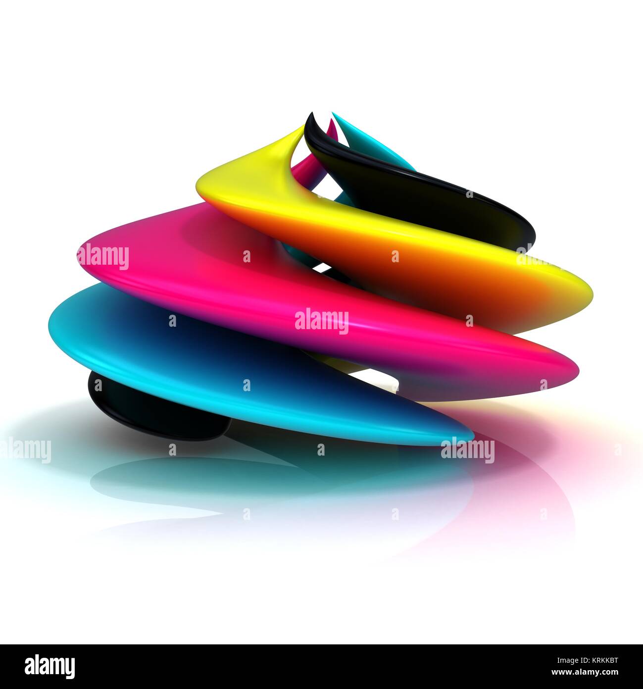 CMYK abstract shape Stock Photo