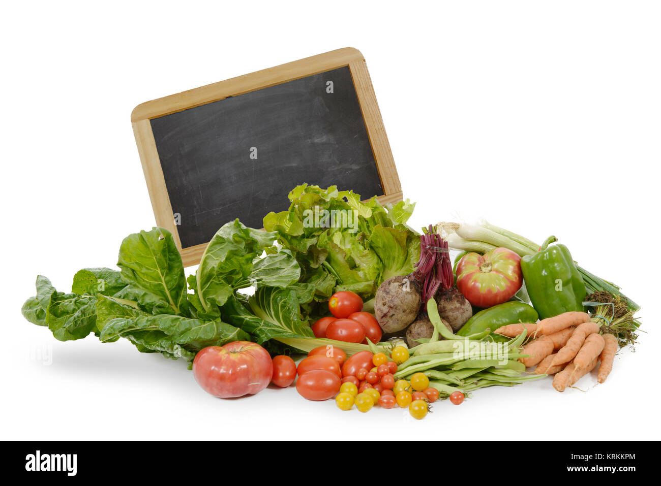 assortment of seasonal vegetables with blackboard Stock Photo Alamy