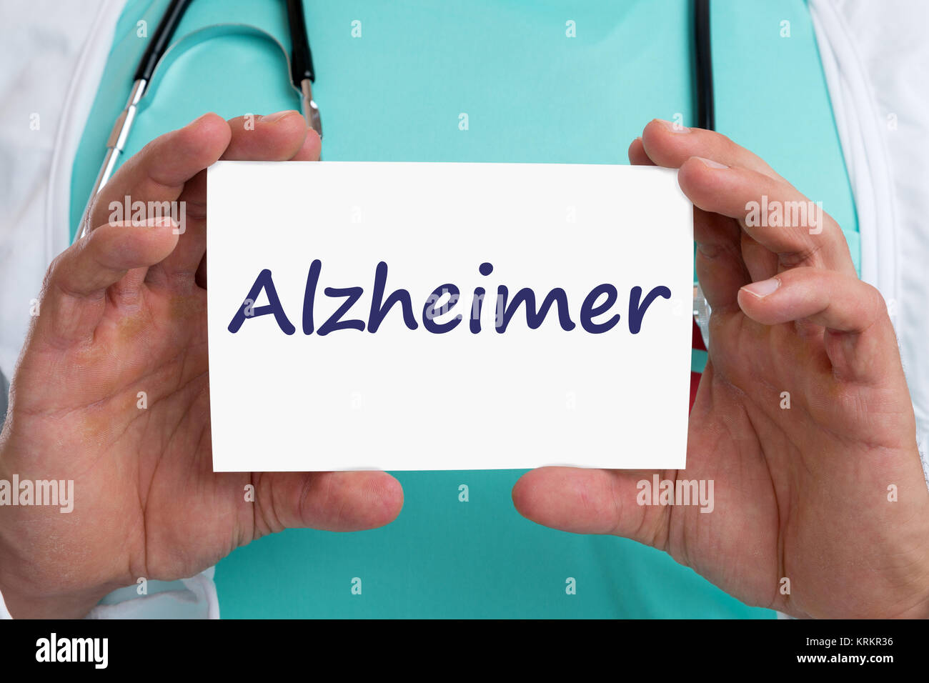 alzheimer prevention sick sickness healthy health medical doctor Stock Photo