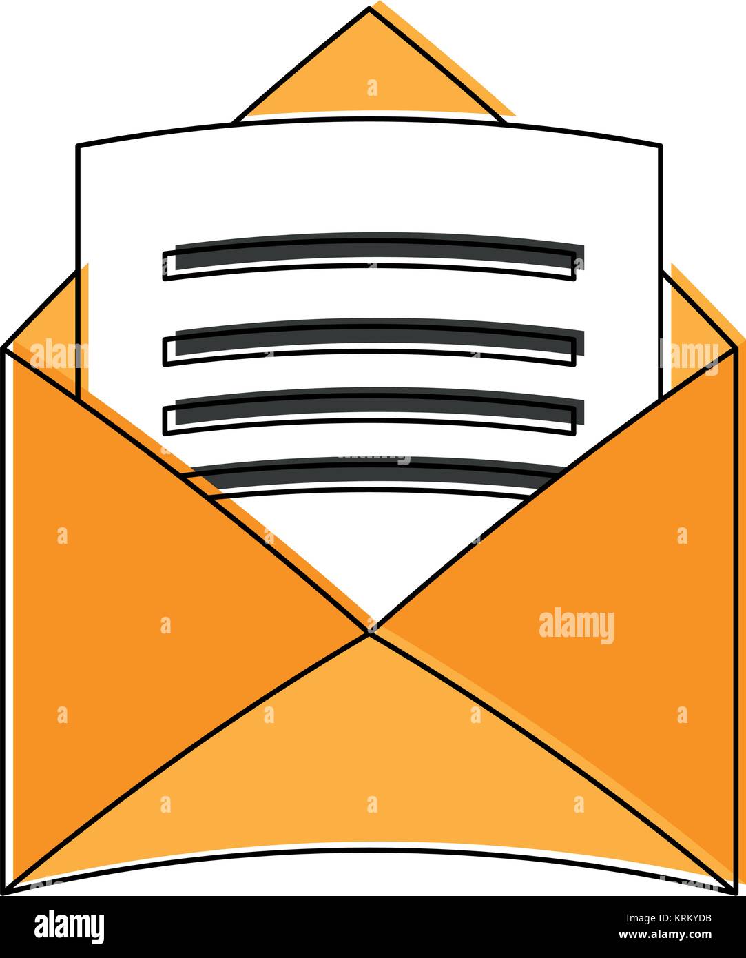 Mail envelope open Stock Vector Image & Art - Alamy
