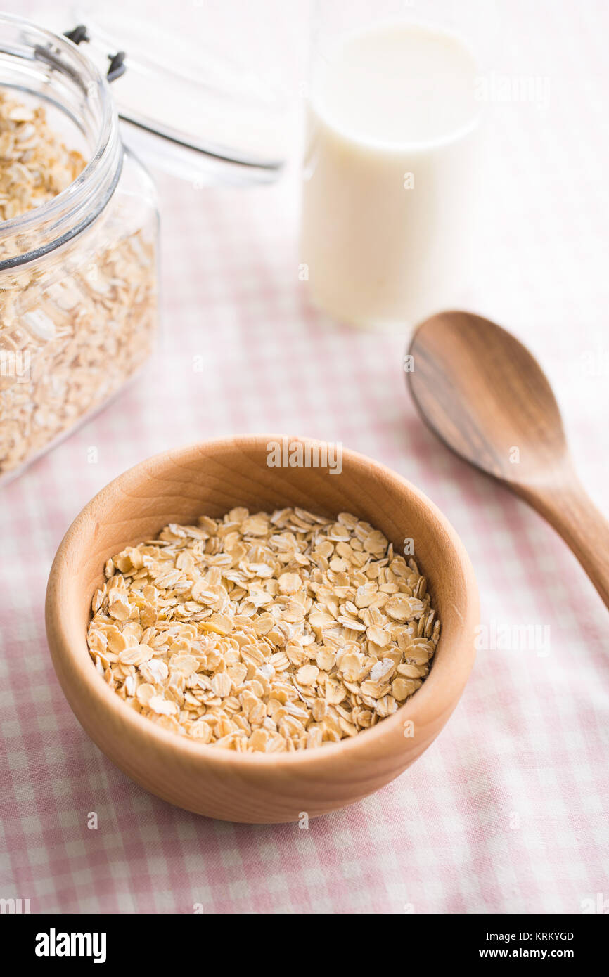 Dry rolled oatmeal Stock Photo Alamy
