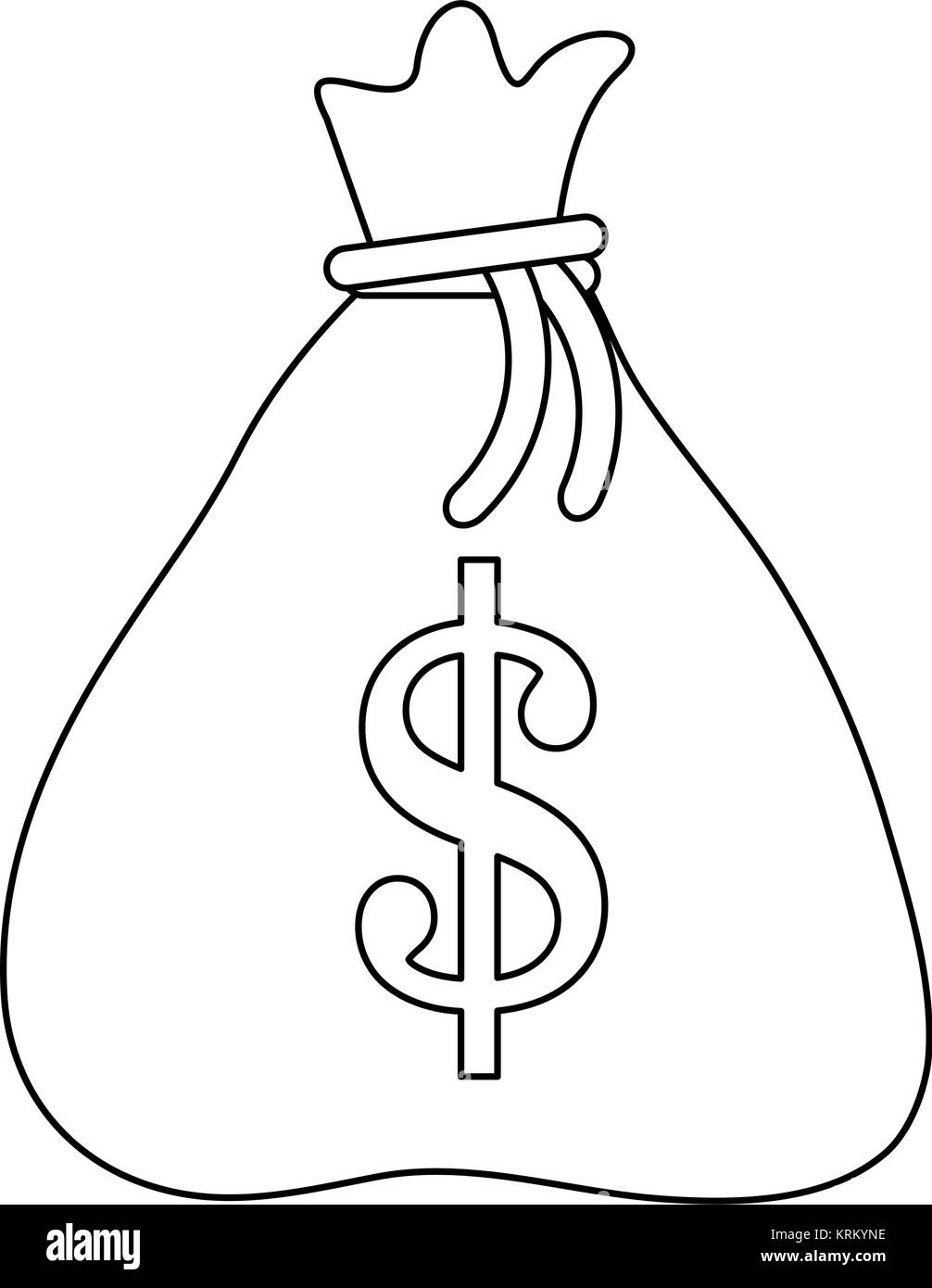 Money bag isolated Stock Vector Image & Art - Alamy