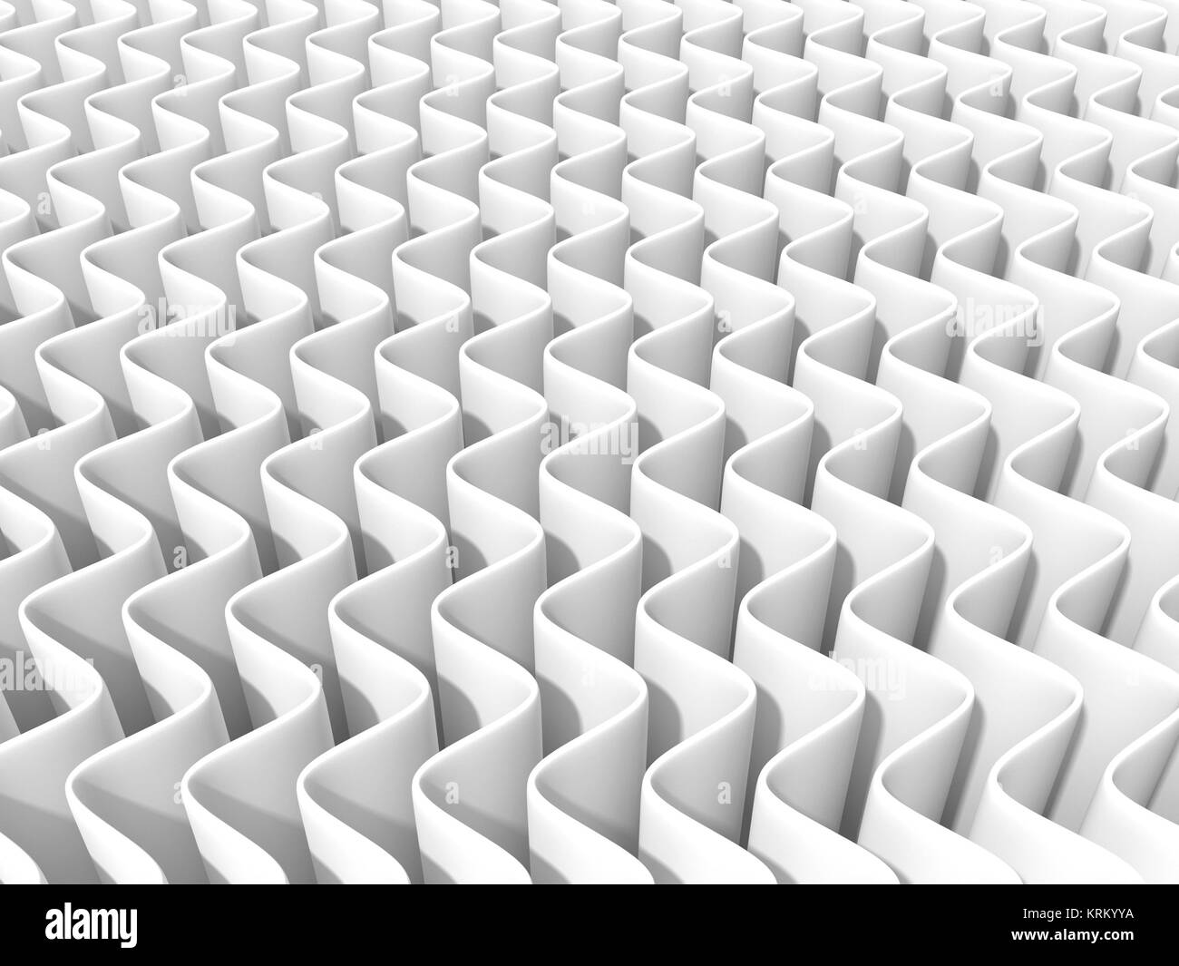 White abstract wave background. 3D Stock Photo