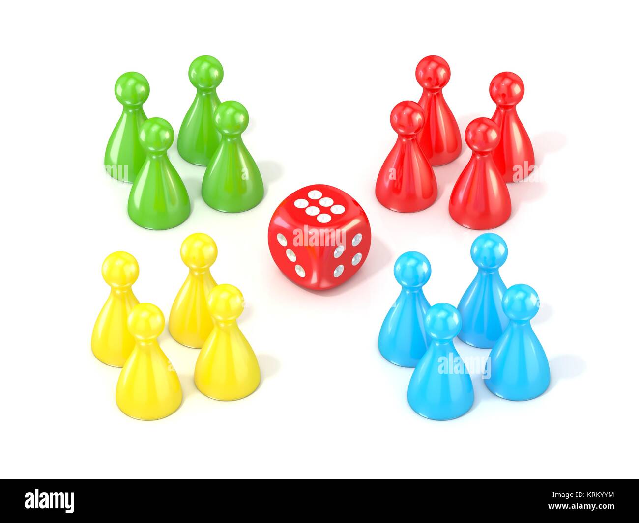 Ludo board game figurines. 3D Stock Photo Alamy