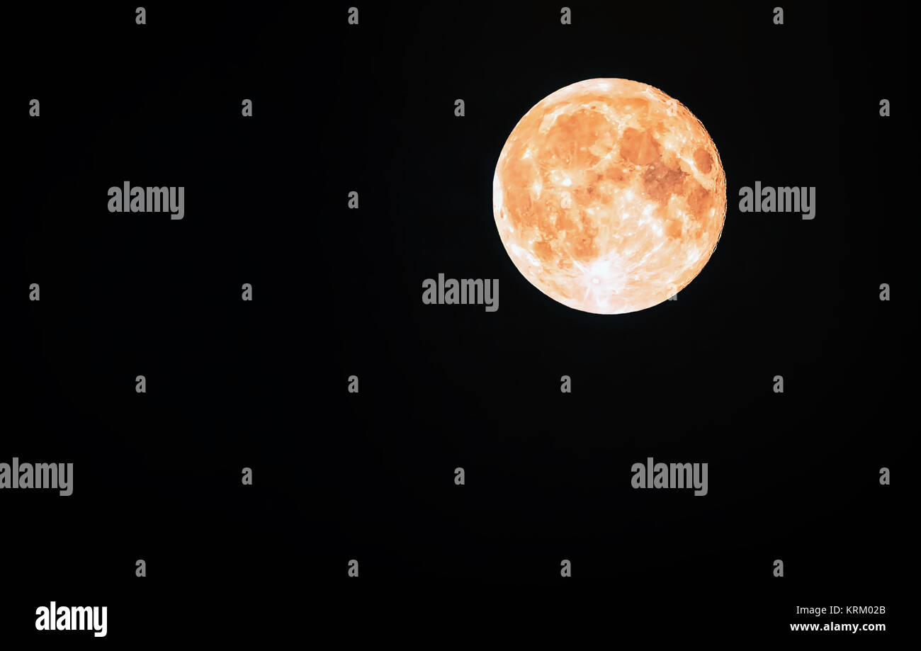 Full Moon In a Black Sky Stock Photo - Alamy