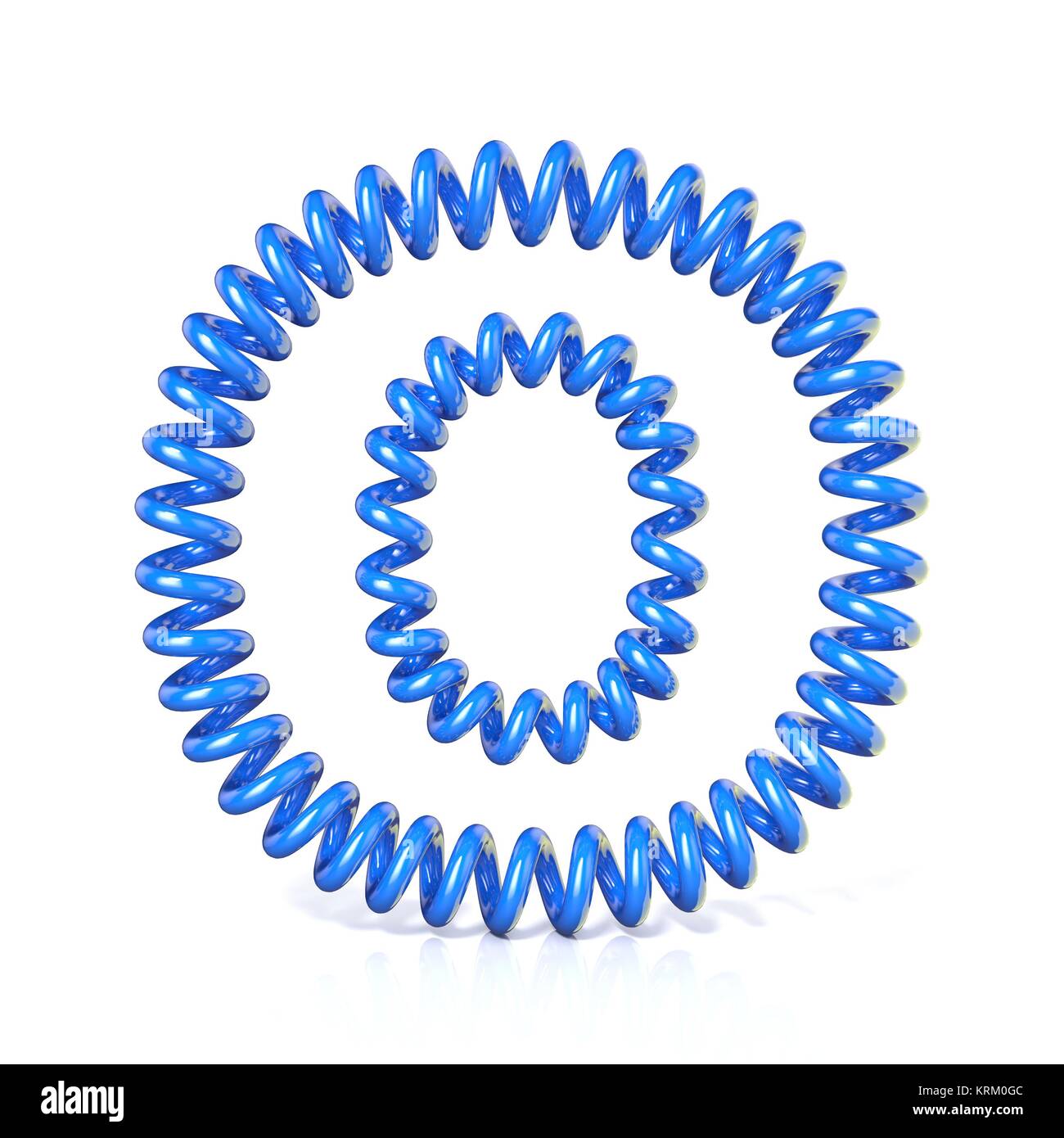 Spring, spiral cable font collection letter - O. 3D Stock Photo - Alamy