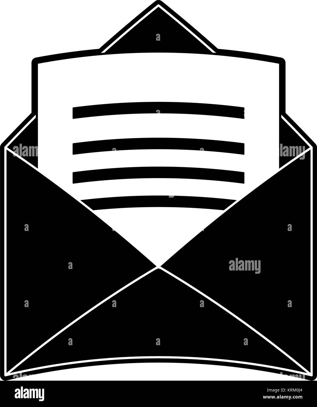 Mail envelope open Stock Vector Image & Art - Alamy